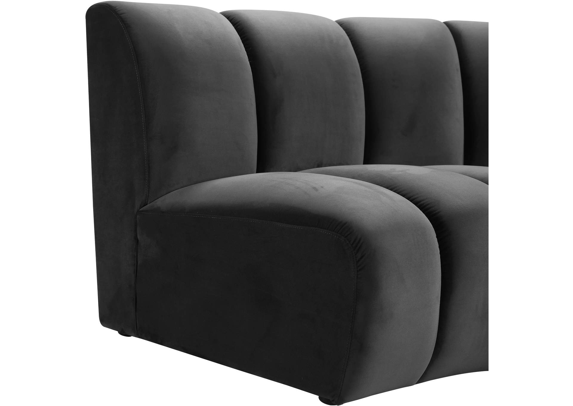 Infinity Grey Velvet 8 Piece Modular Sectional