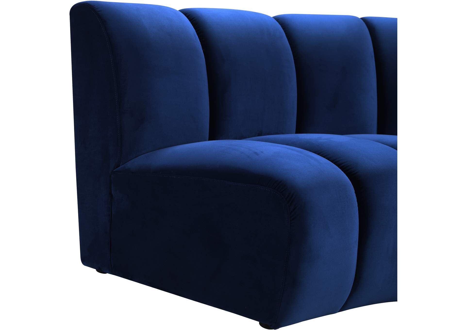 Infinity Navy Velvet 4 Piece Modular Sectional