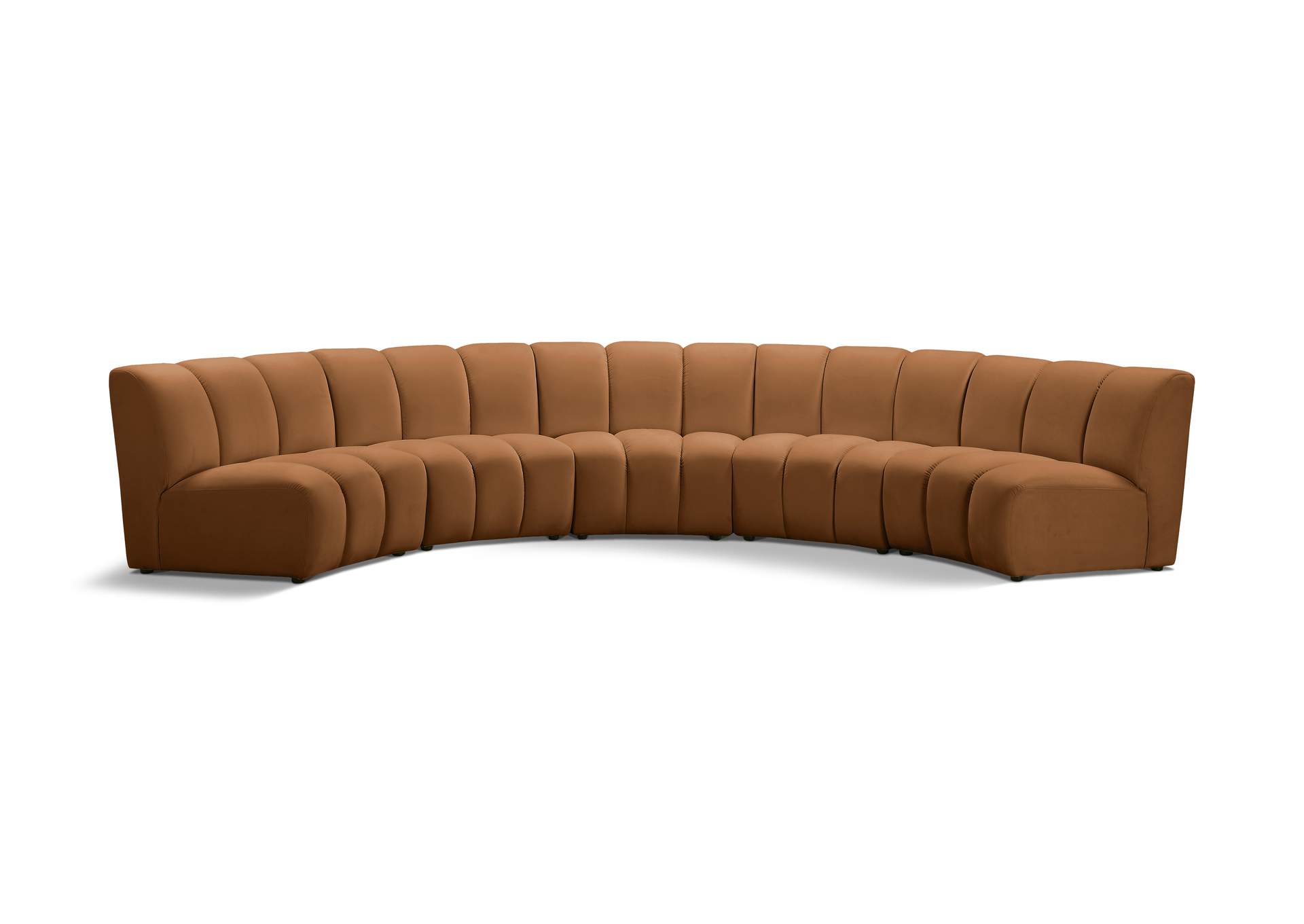 Infinity Saddle Velvet 5 Piece Modular Sectional image 1