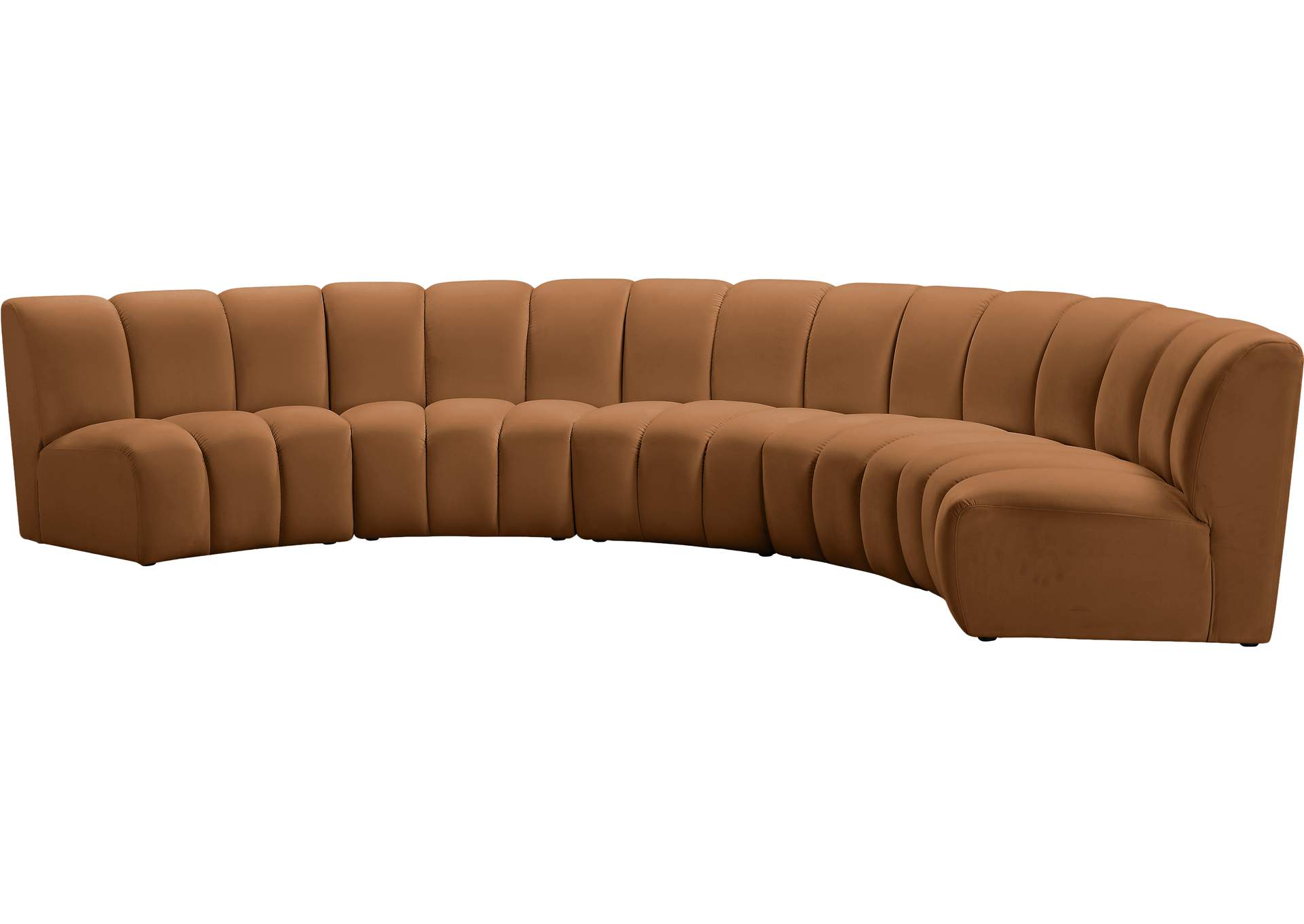 Infinity Saddle Velvet 5 Piece Modular Sectional image 4