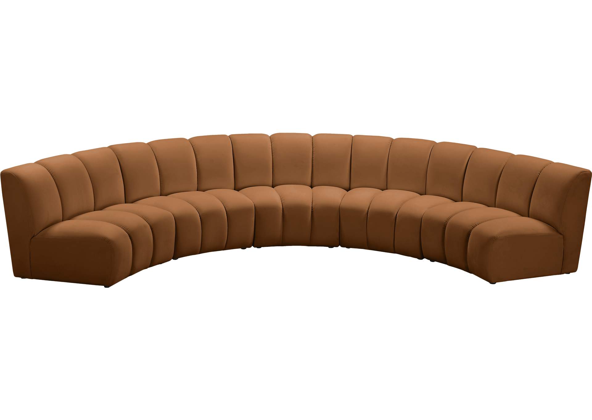 Infinity Saddle Velvet 5 Piece Modular Sectional image 6
