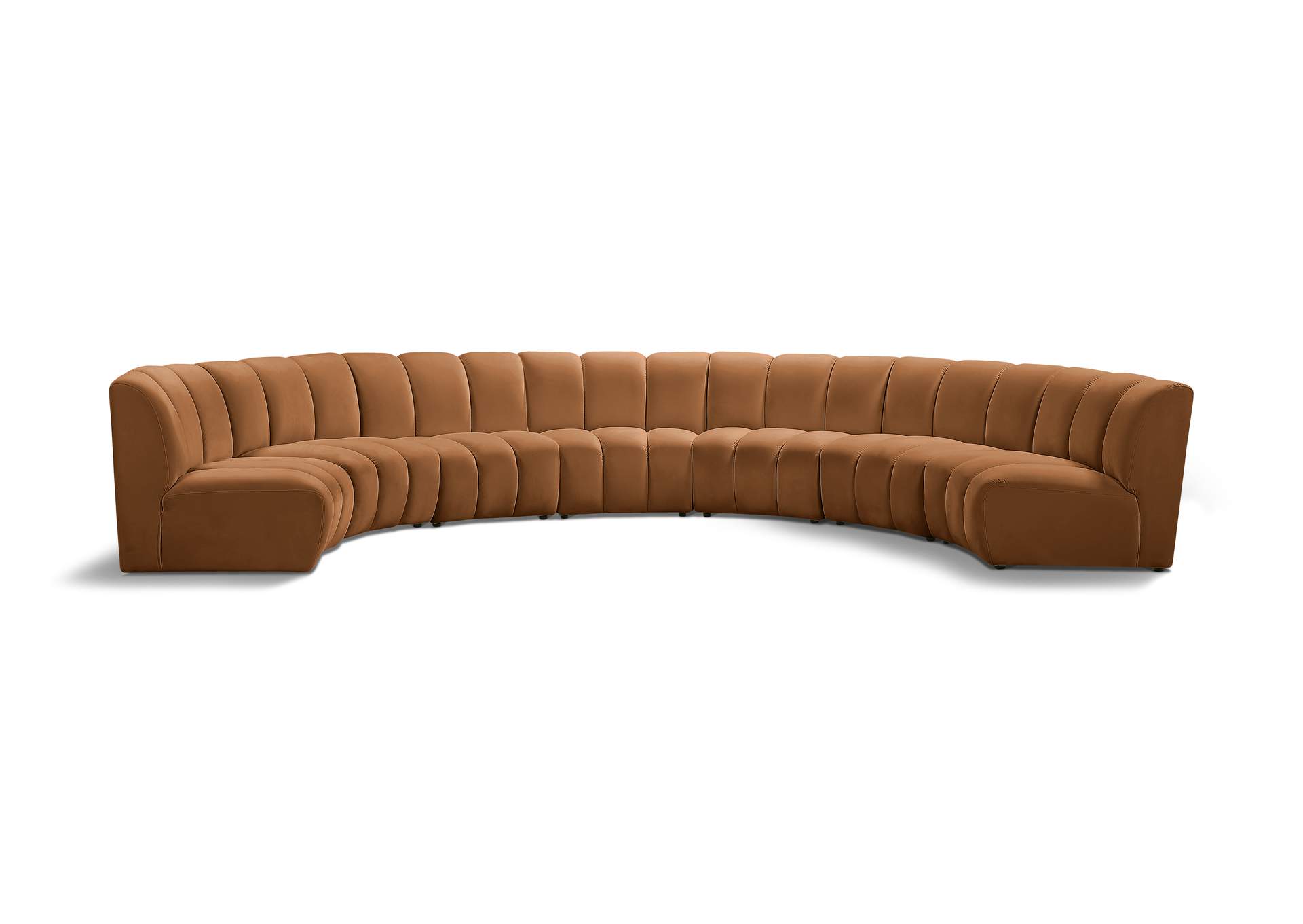 Infinity Saddle Velvet 7 Piece Modular Sectional image 1