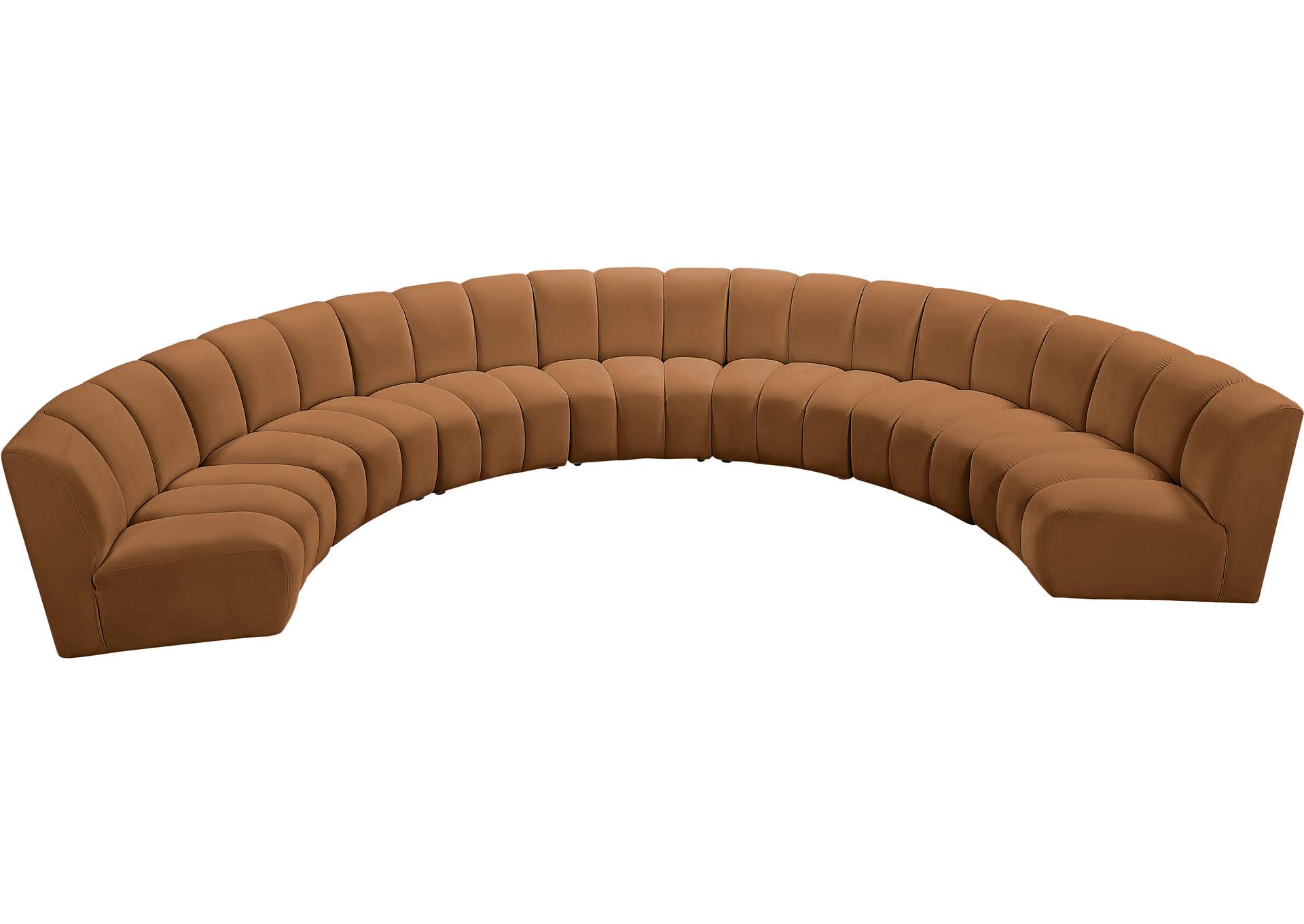 Infinity Saddle Velvet 7 Piece Modular Sectional image 6