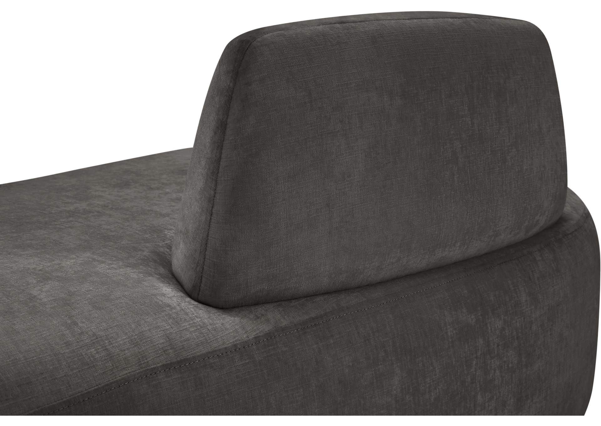 Argyle Grey Chenille Fabric Chaise - Loveseat image 11
