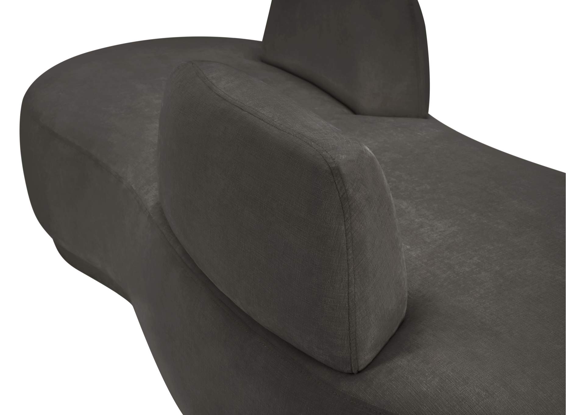 Argyle Grey Chenille Fabric Chaise - Loveseat image 12