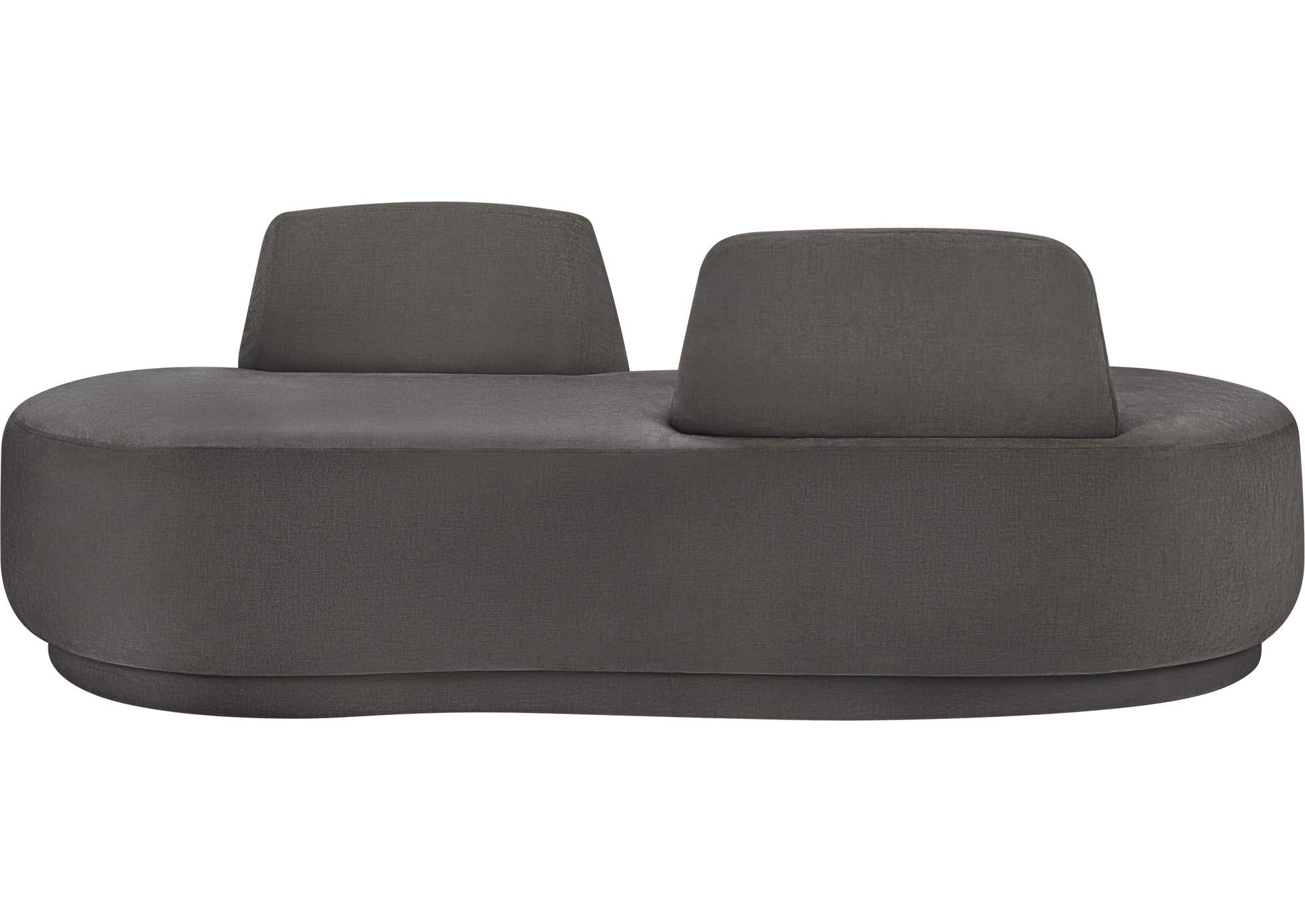 Argyle Grey Chenille Fabric Chaise - Loveseat image 4