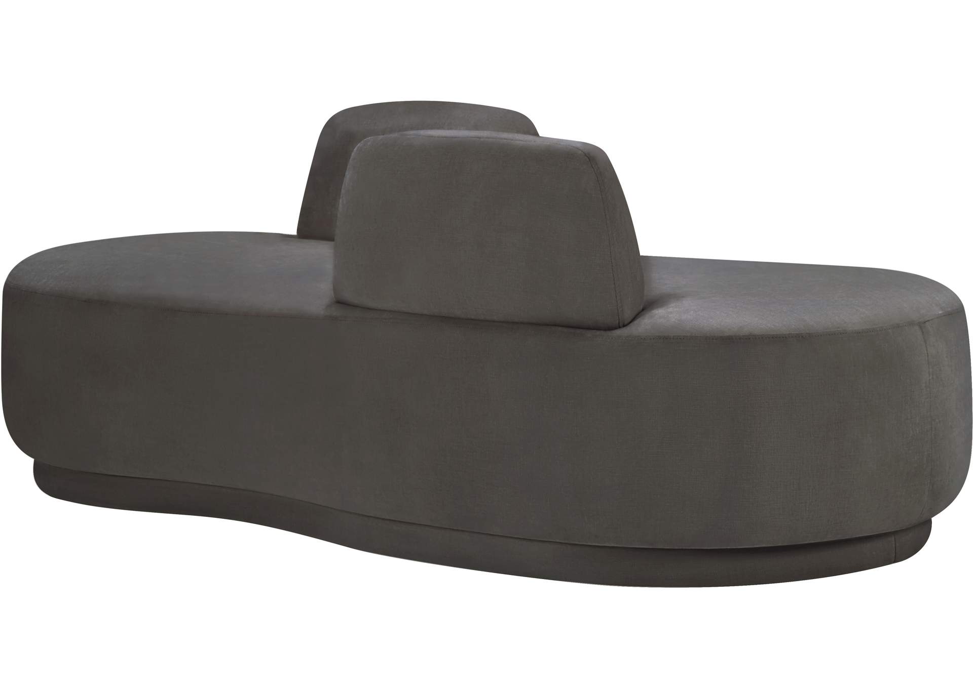 Argyle Grey Chenille Fabric Chaise - Loveseat image 6