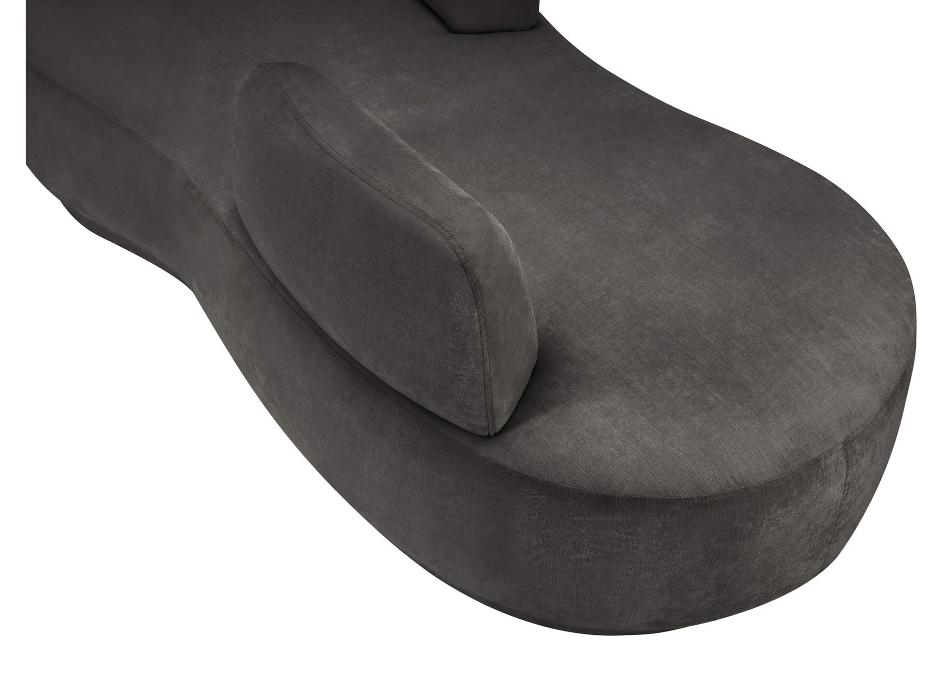 Argyle Grey Chenille Fabric Chaise - Loveseat image 9