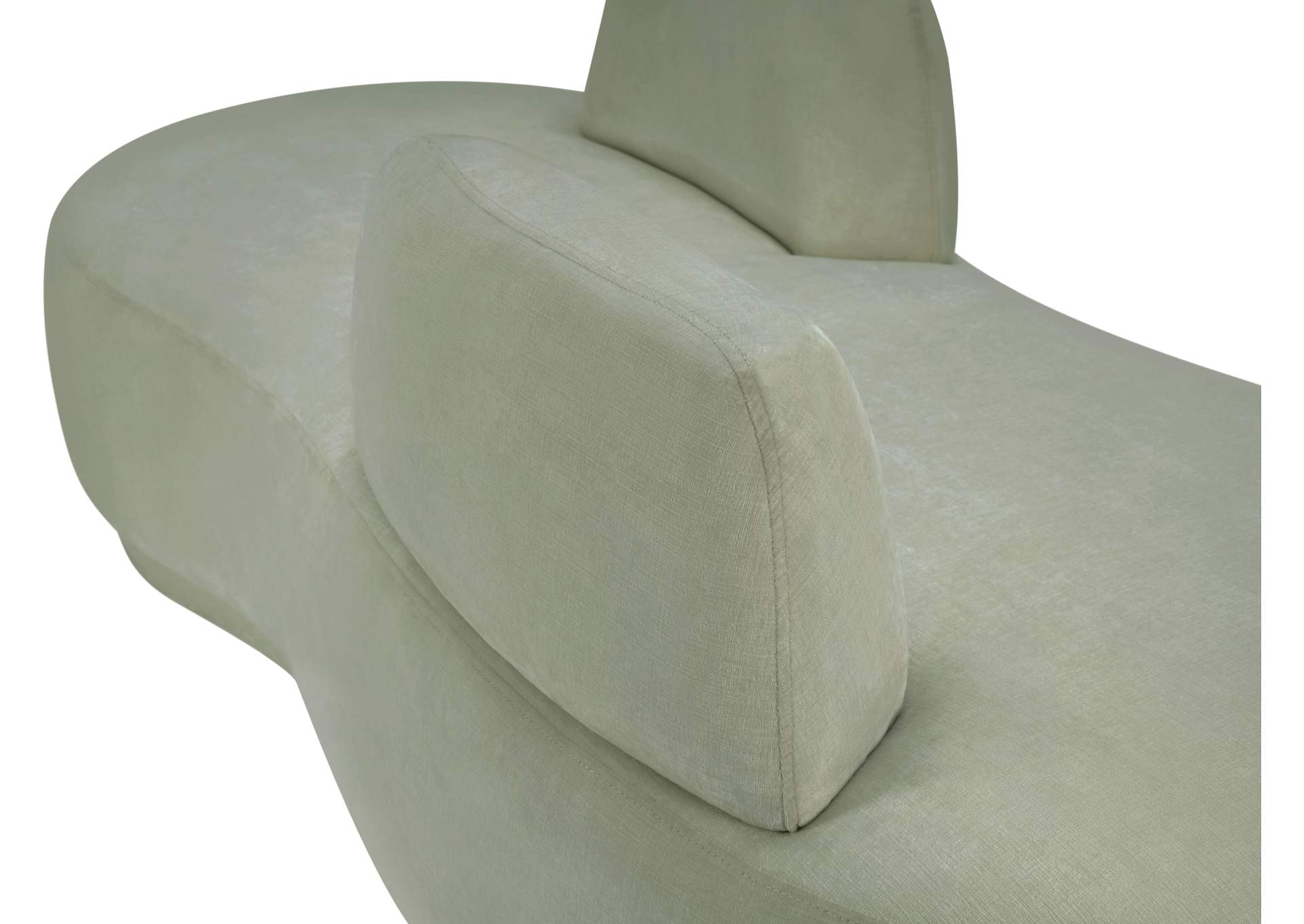 Argyle Mint Chenille Fabric Chaise - Loveseat image 12