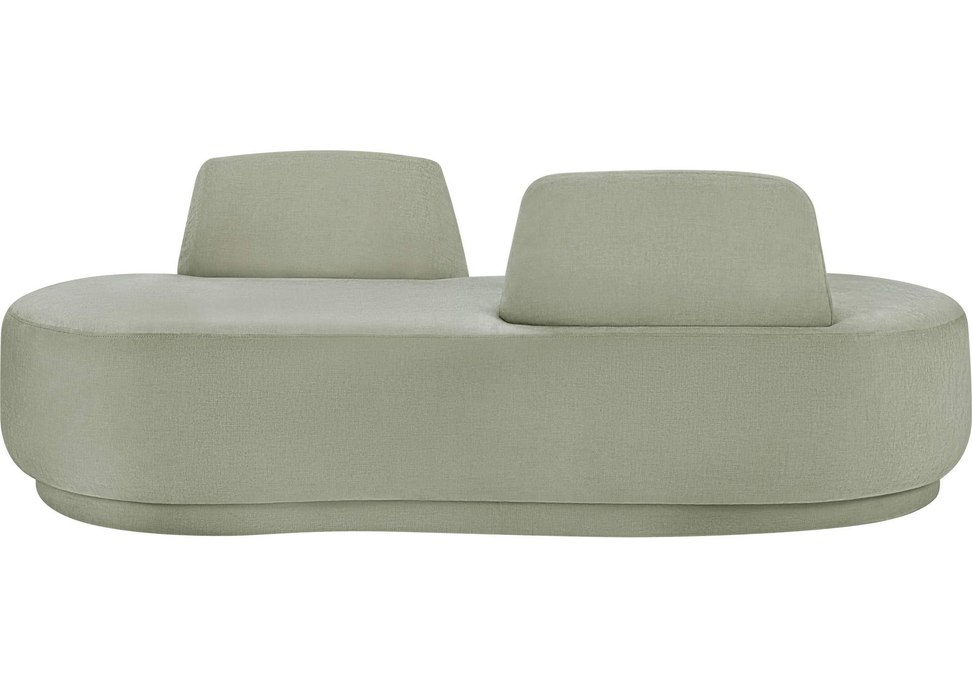 Argyle Mint Chenille Fabric Chaise - Loveseat image 4
