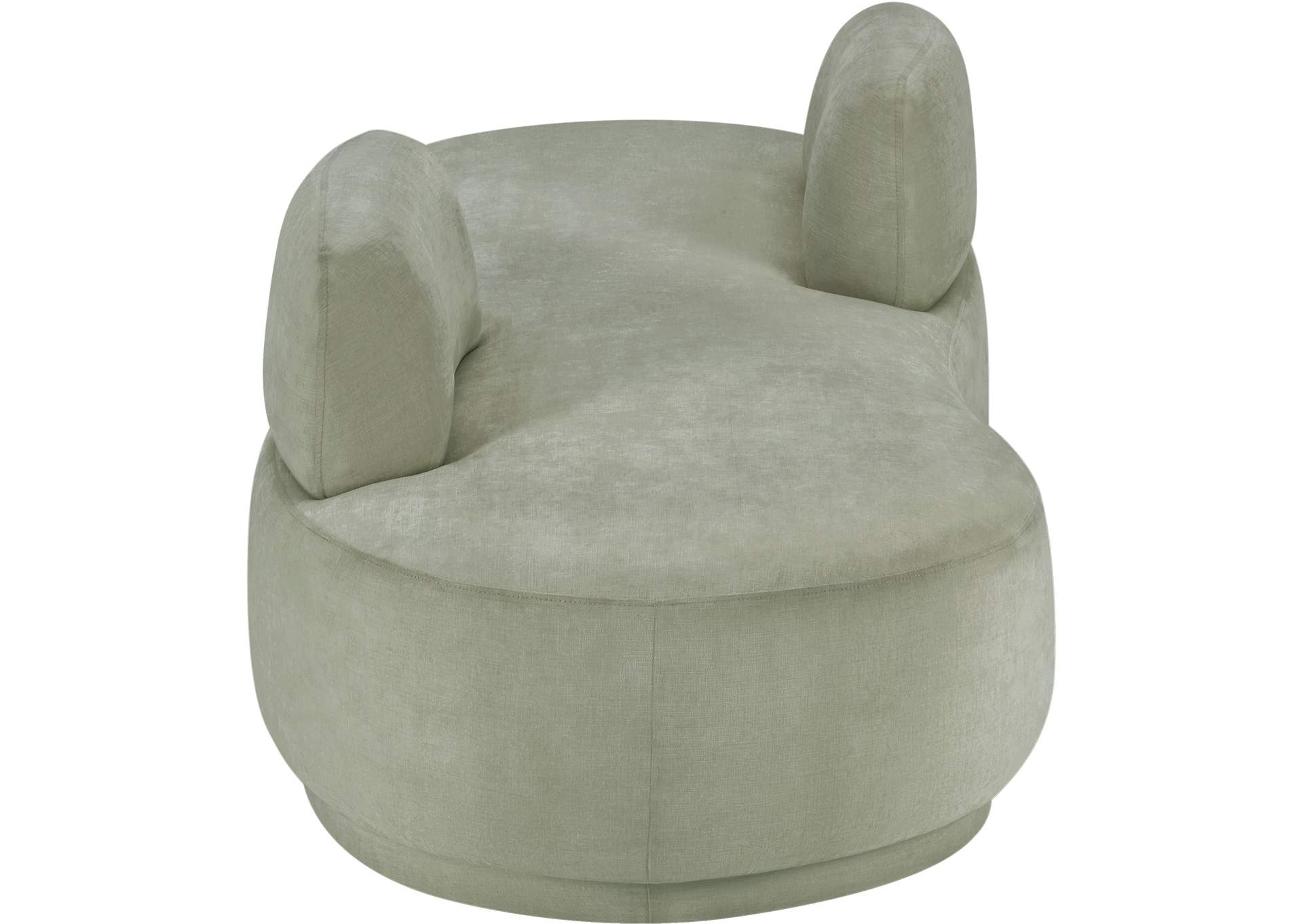 Argyle Mint Chenille Fabric Chaise - Loveseat image 5