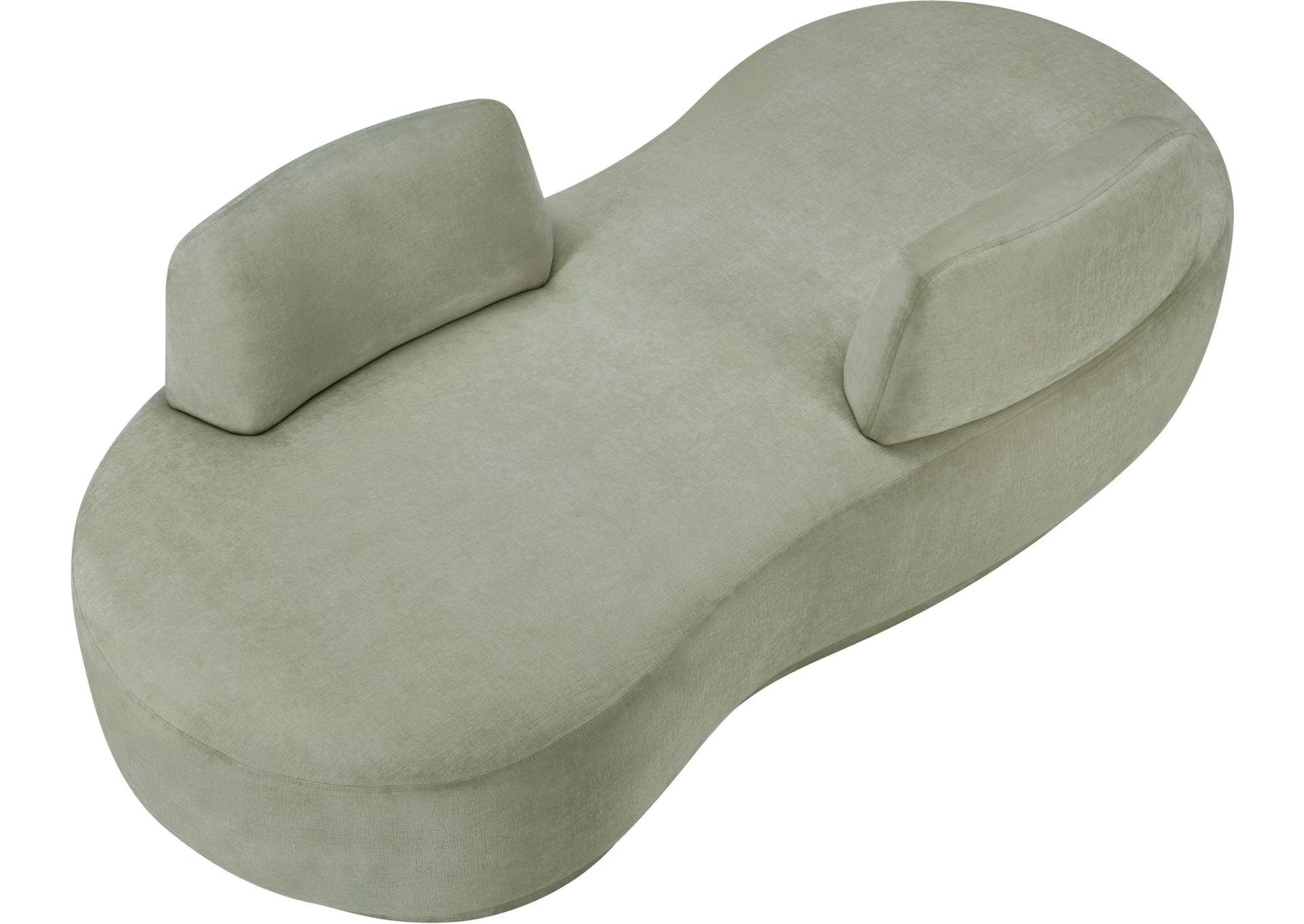 Argyle Mint Chenille Fabric Chaise - Loveseat image 8