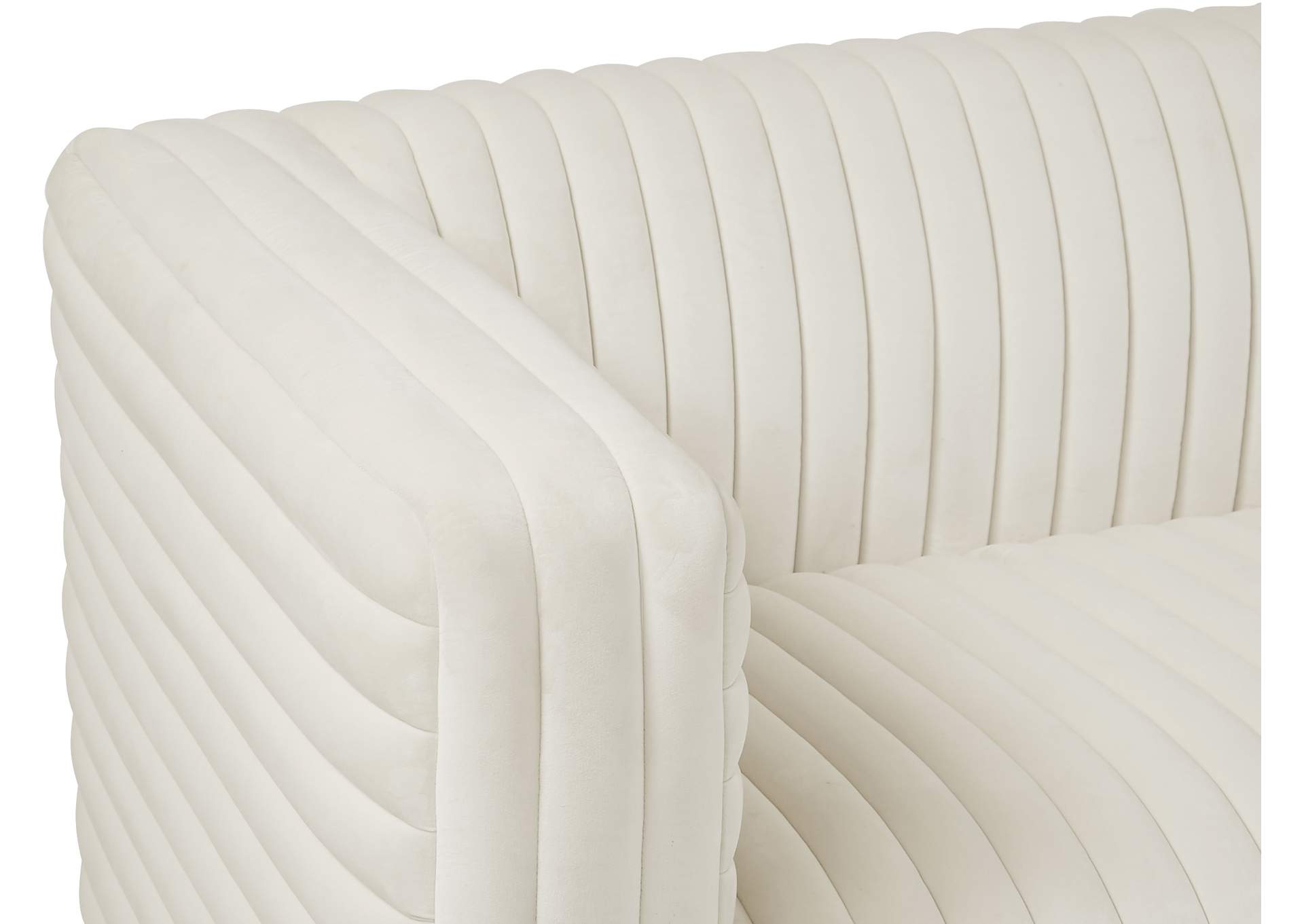 Ravish Cream Velvet Chair