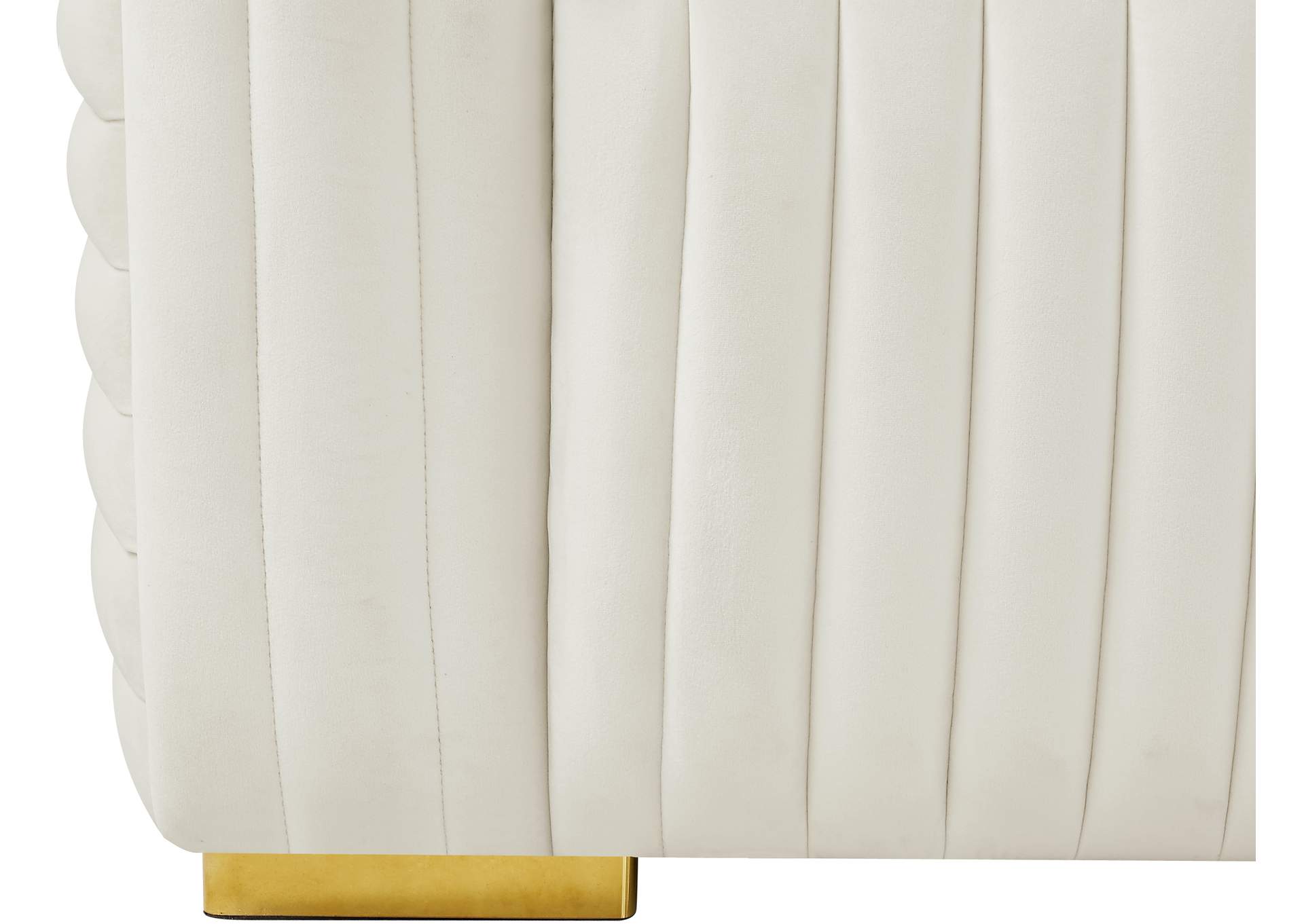 Ravish Cream Velvet Chair