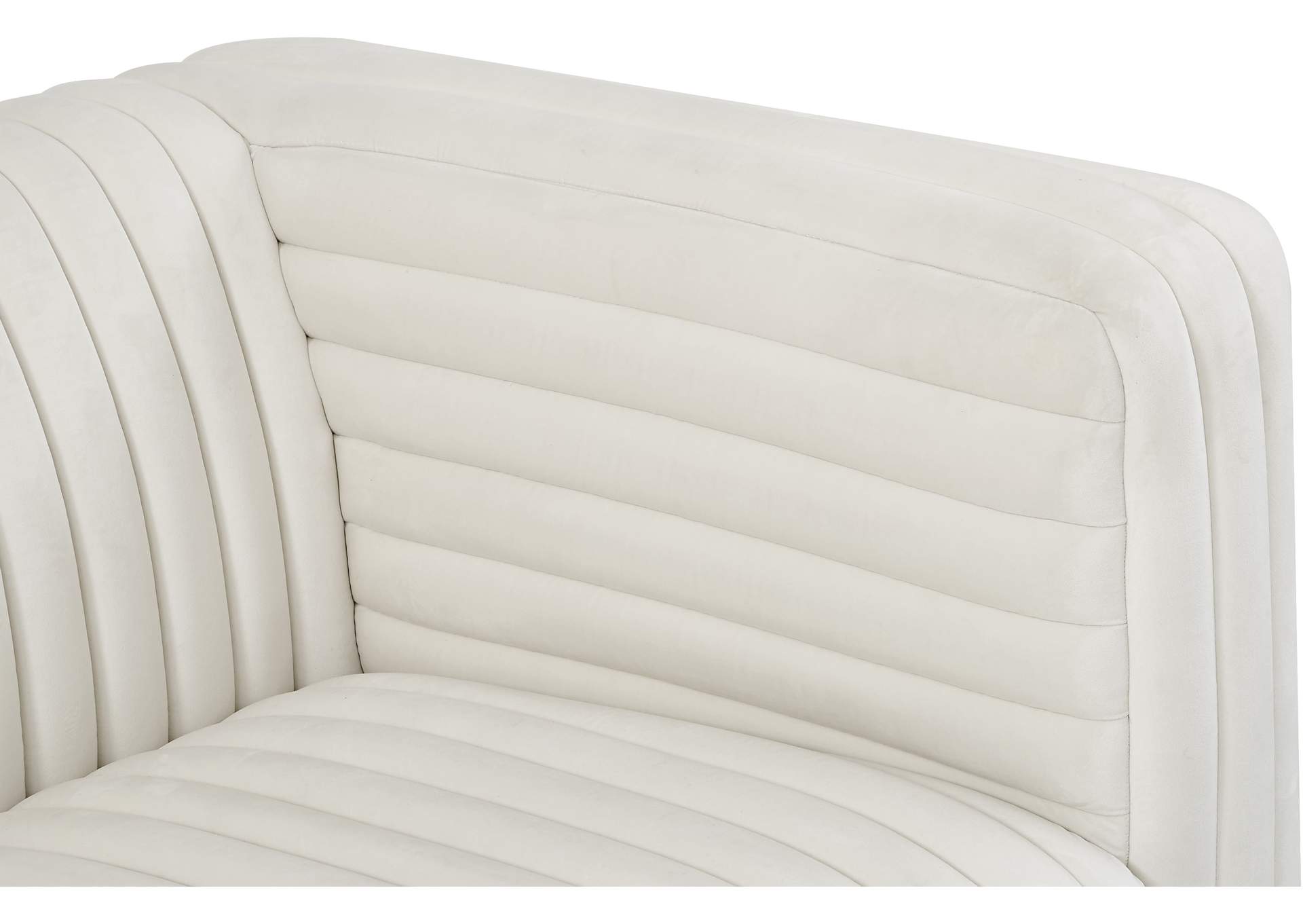 Ravish Cream Velvet Loveseat