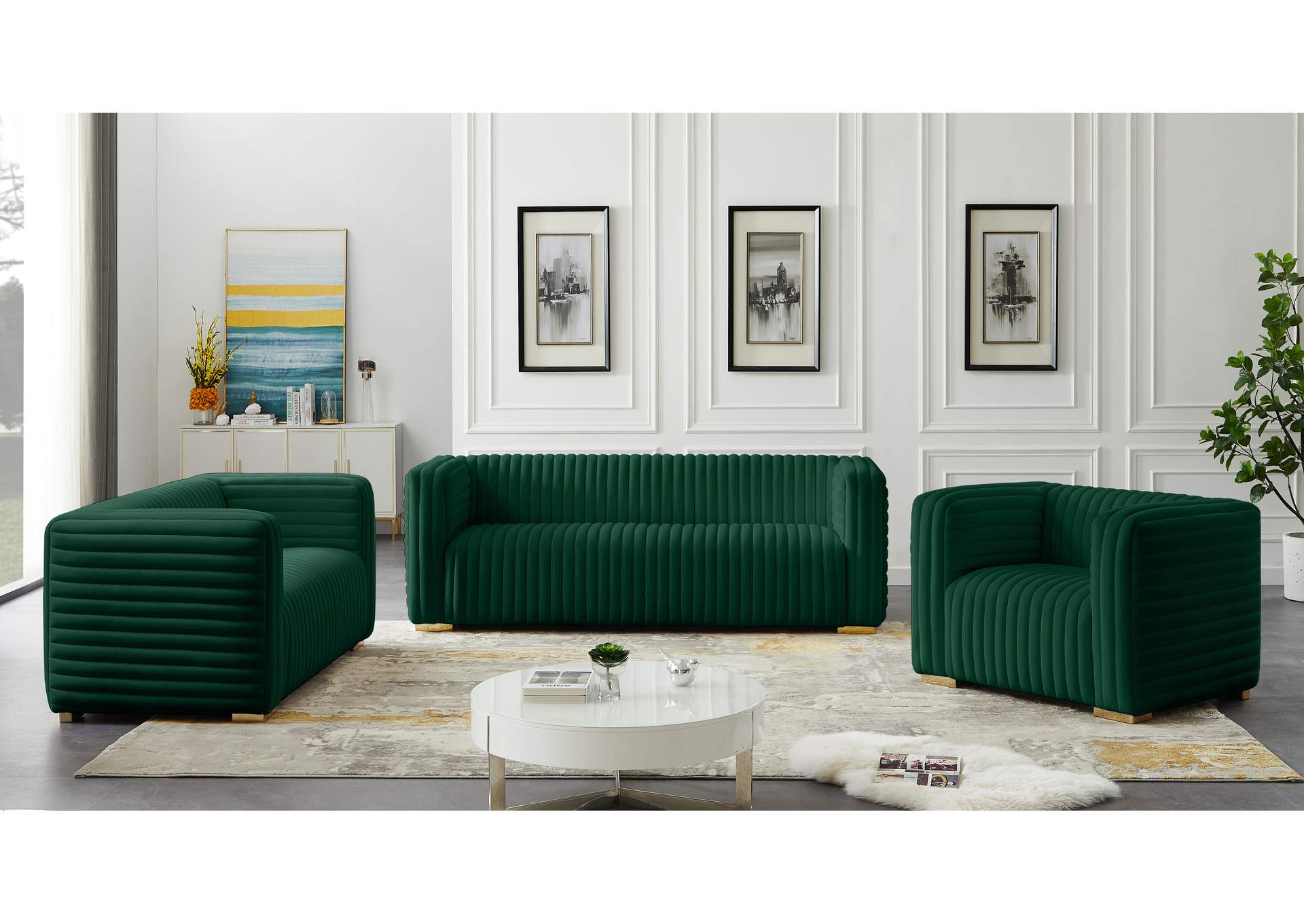 Ravish Green Velvet Chair