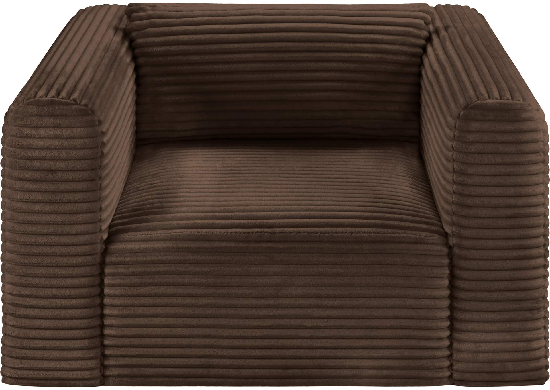 Shaggy Brown Corduroy Performance Fabric Arm Chair image 7