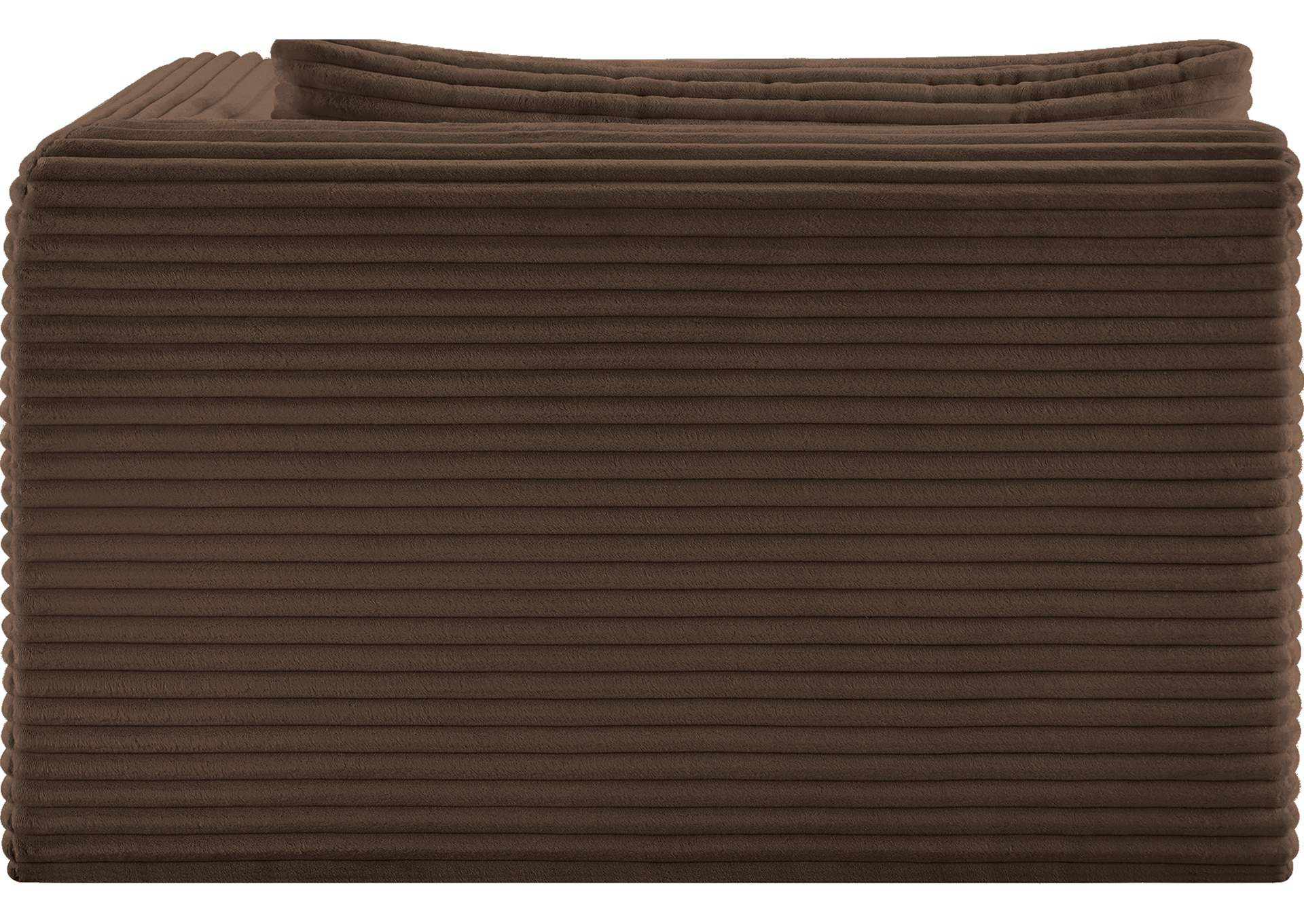 Shaggy Brown Corduroy Performance Fabric Chaise image 5