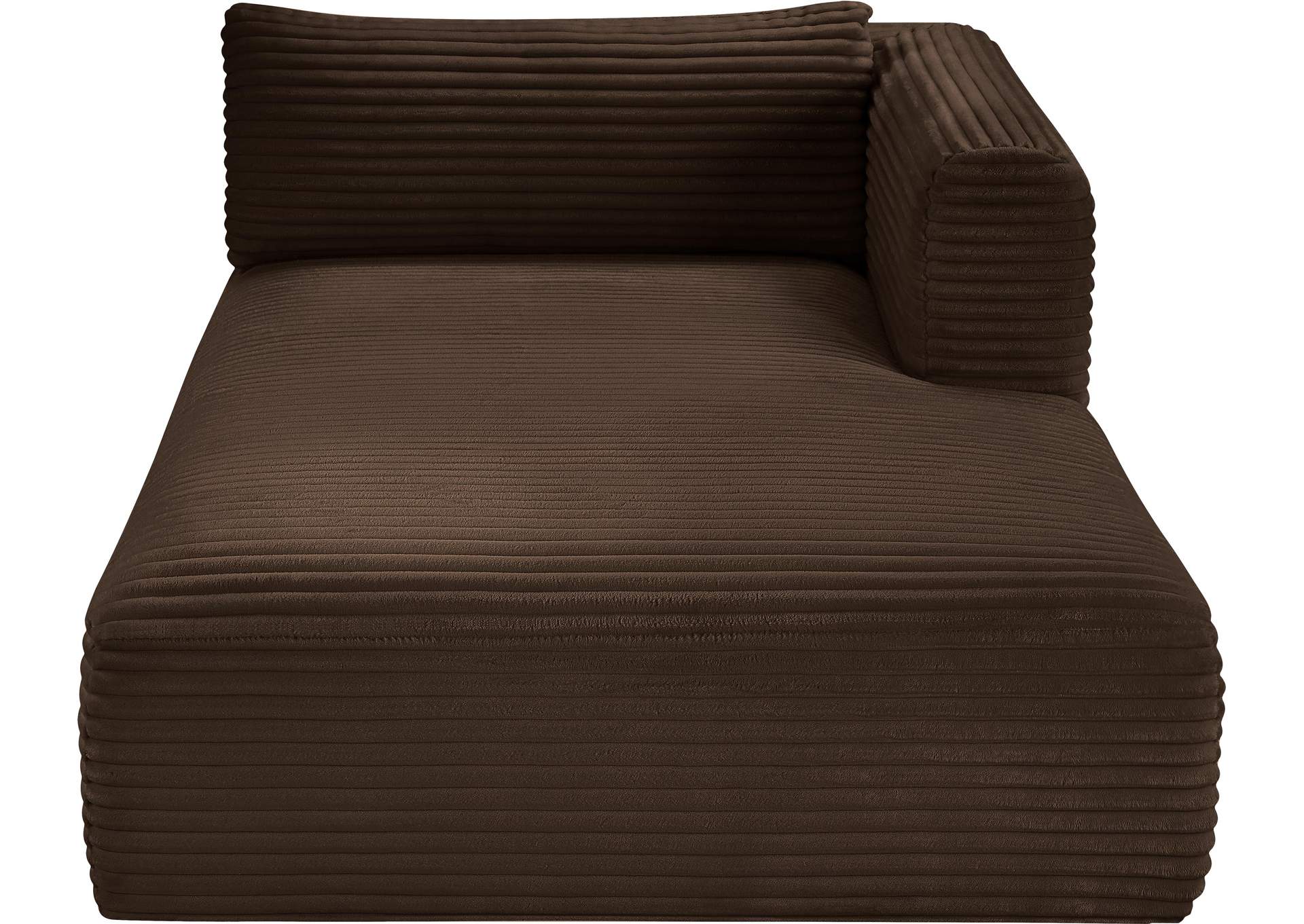 Shaggy Brown Corduroy Performance Fabric Chaise image 7