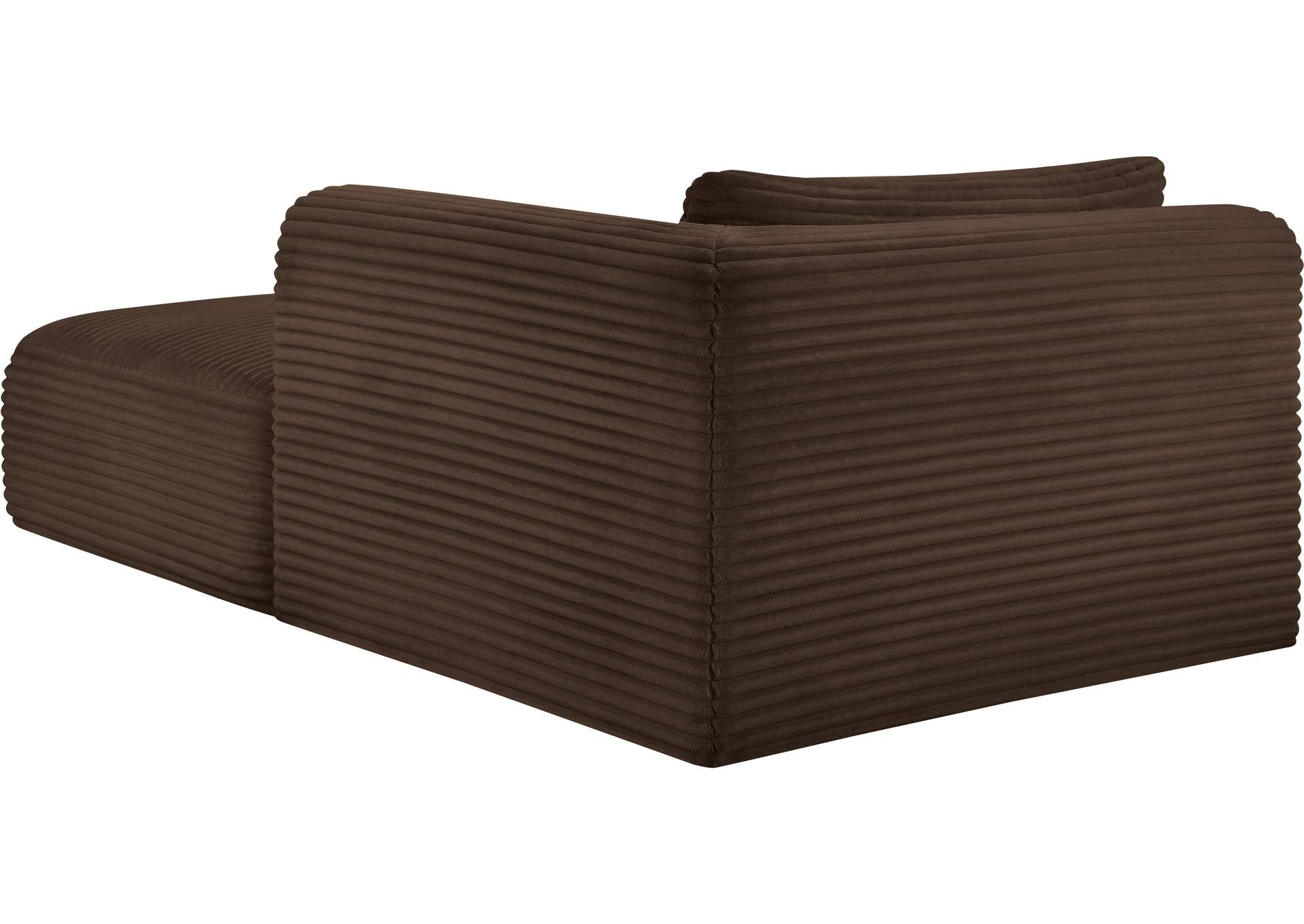 Shaggy Brown Corduroy Performance Fabric Chaise image 8