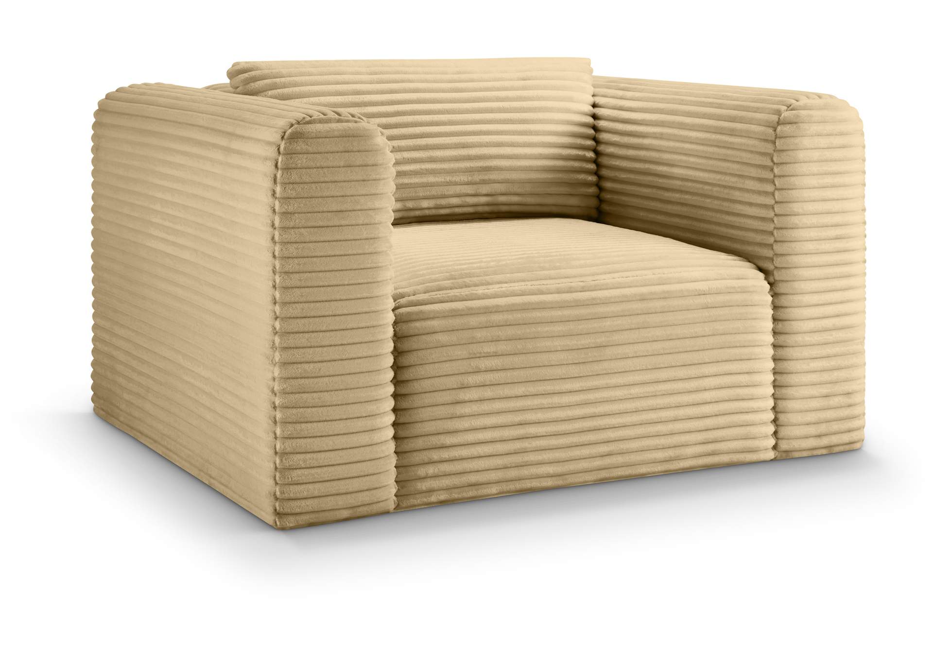 Shaggy Camel Corduroy Performance Fabric Arm Chair image 1