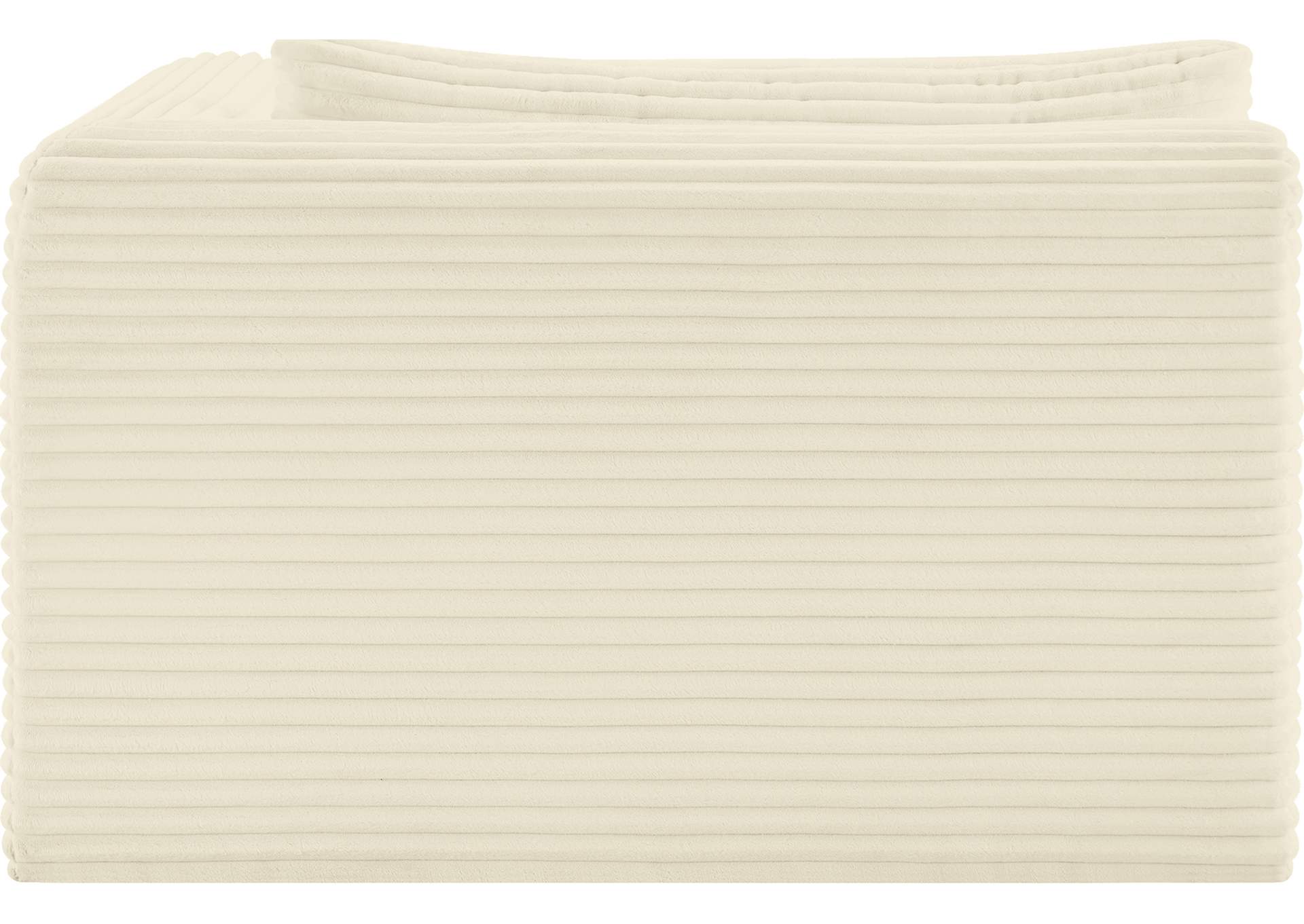 Shaggy Cream Corduroy Performance Fabric Chaise image 5