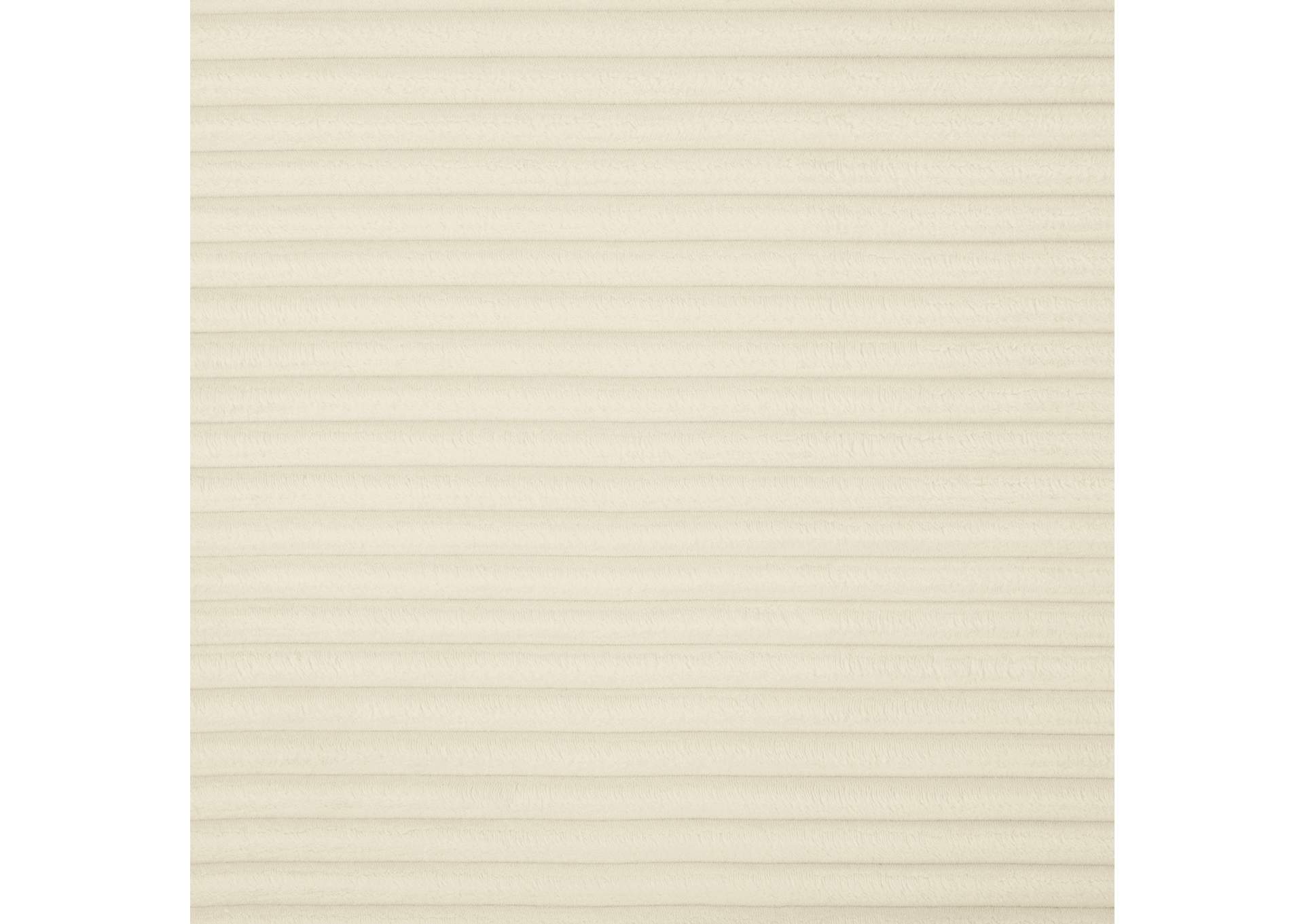 Shaggy Cream Corduroy Performance Fabric Modular Sectional