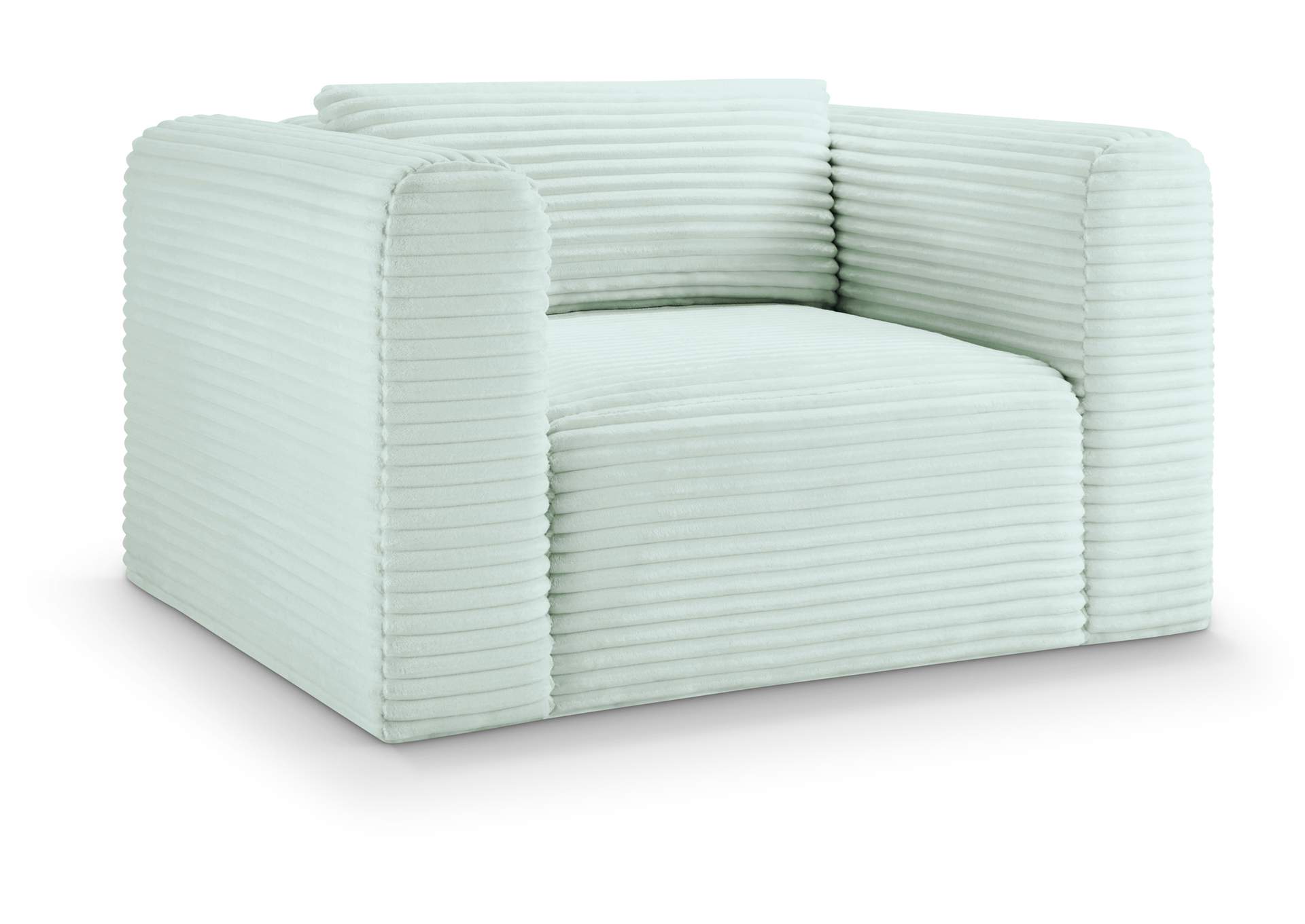 Shaggy Mint Corduroy Performance Fabric Arm Chair image 1