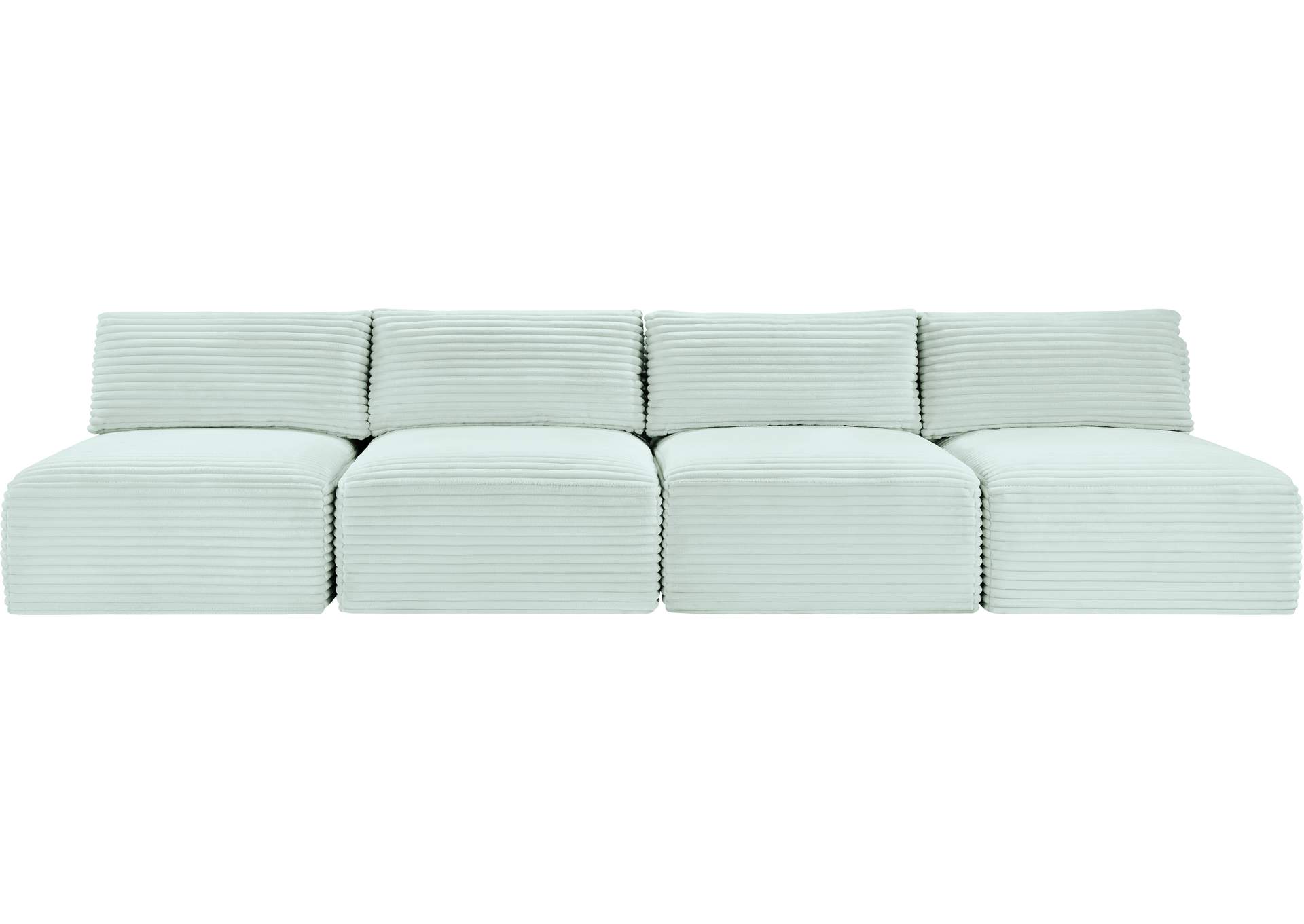 Shaggy Mint Corduroy Performance Fabric Modular Sofa image 4
