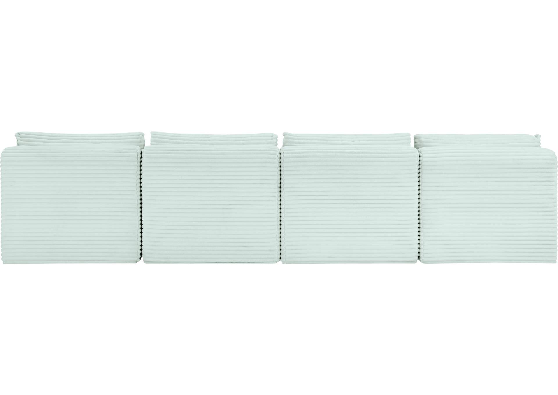 Shaggy Mint Corduroy Performance Fabric Modular Sofa image 6