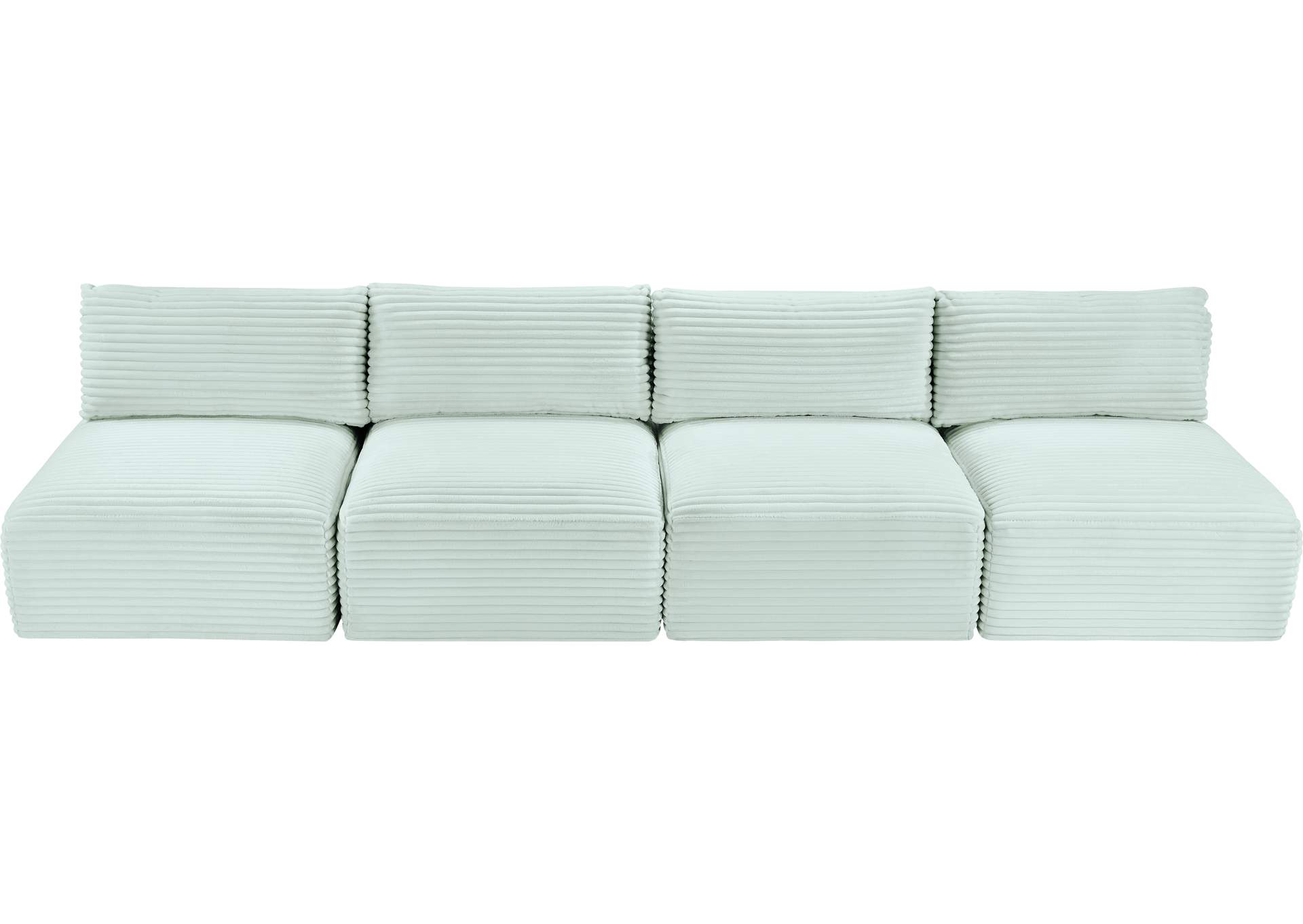 Shaggy Mint Corduroy Performance Fabric Modular Sofa image 7