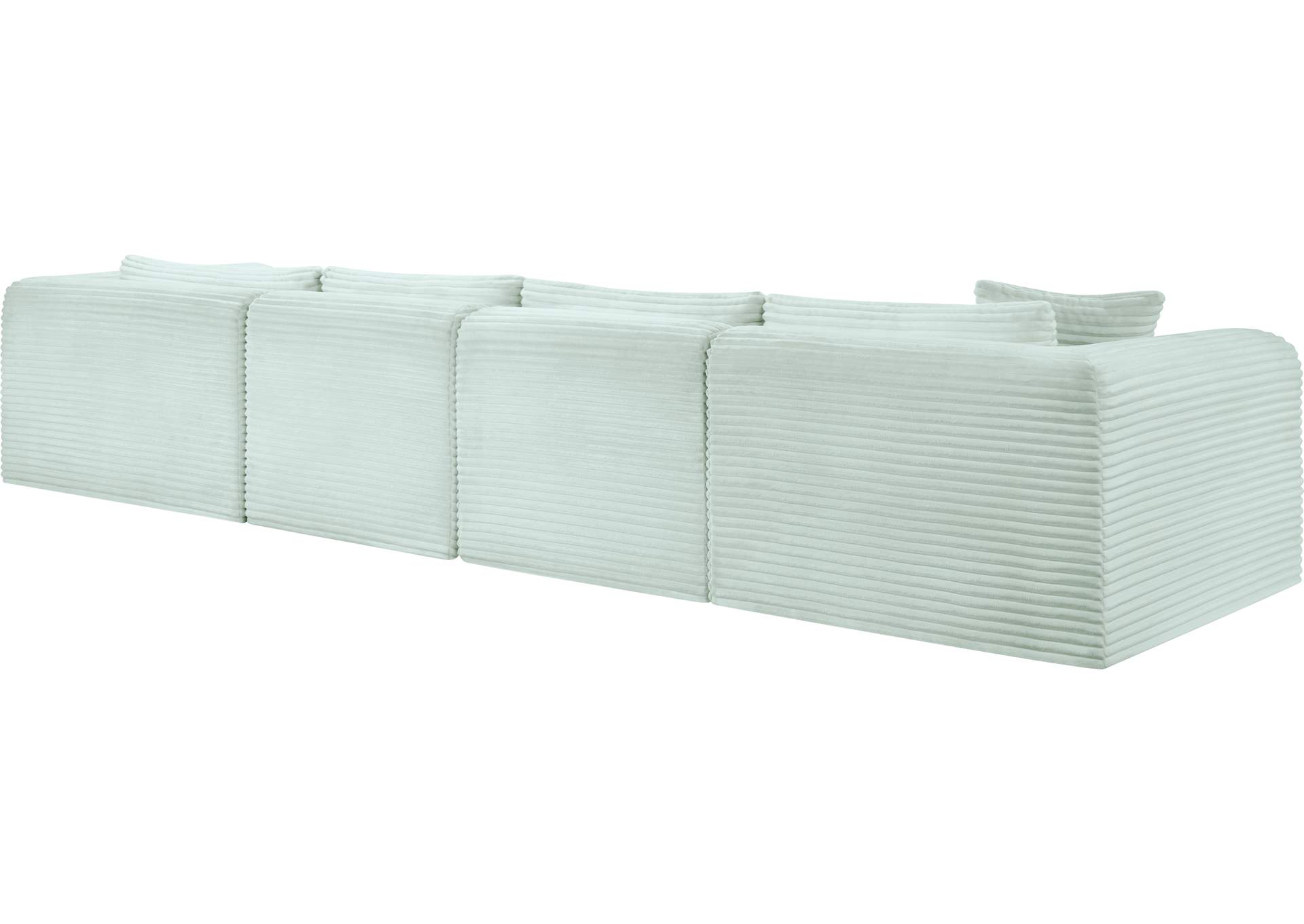 Shaggy Mint Corduroy Performance Fabric Modular Sectional image 8
