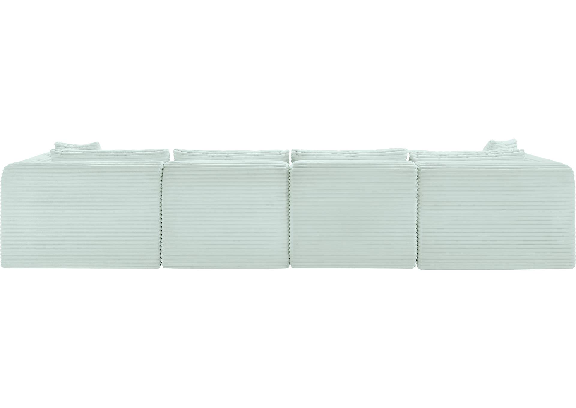 Shaggy Mint Corduroy Performance Fabric Modular Sectional image 6