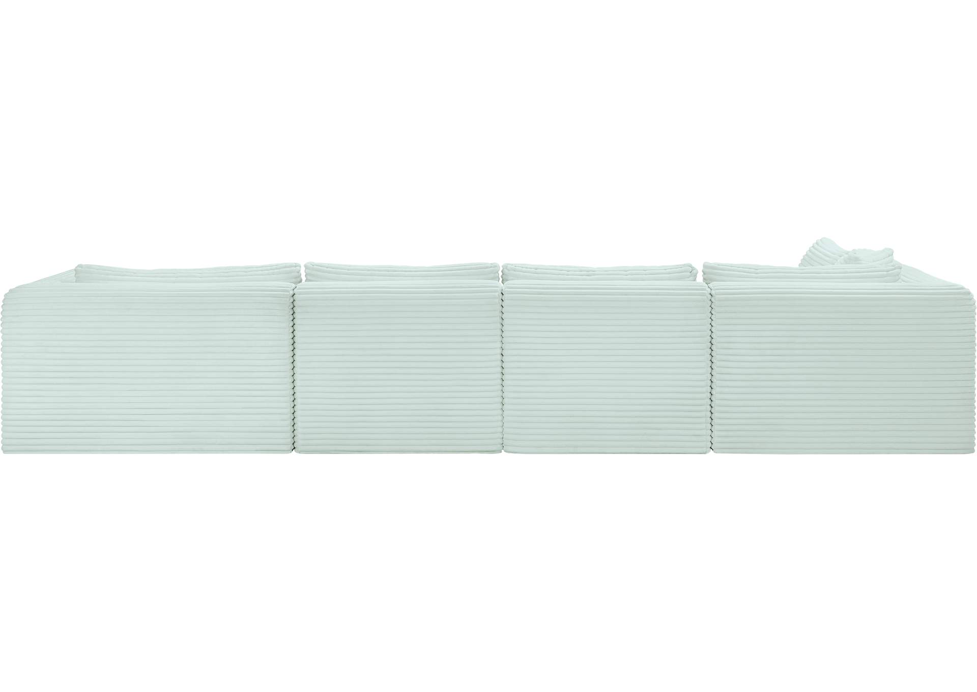 Shaggy Mint Corduroy Performance Fabric Modular Sectional image 6