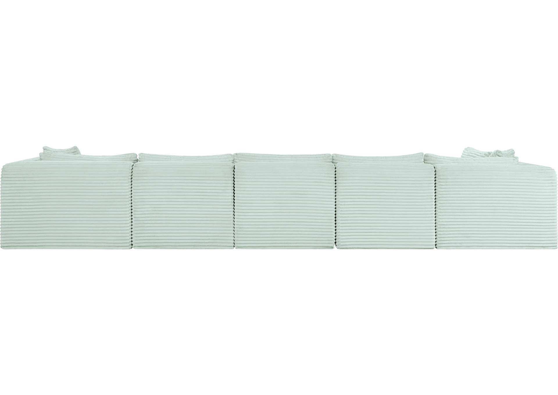 Shaggy Mint Corduroy Performance Fabric Modular Sectional image 5