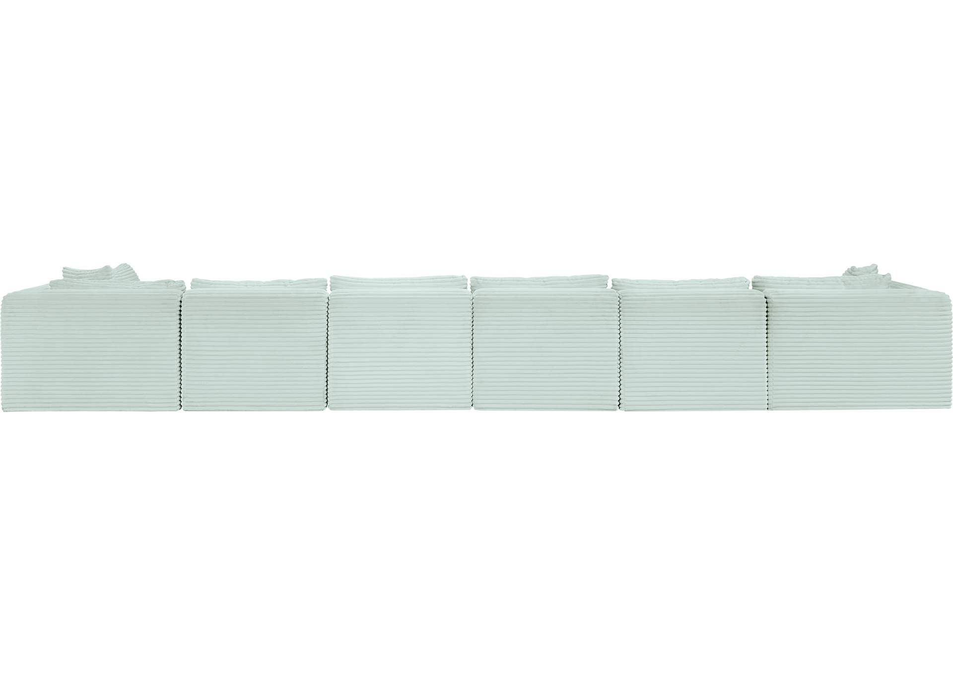 Shaggy Mint Corduroy Performance Fabric Modular Sectional image 6