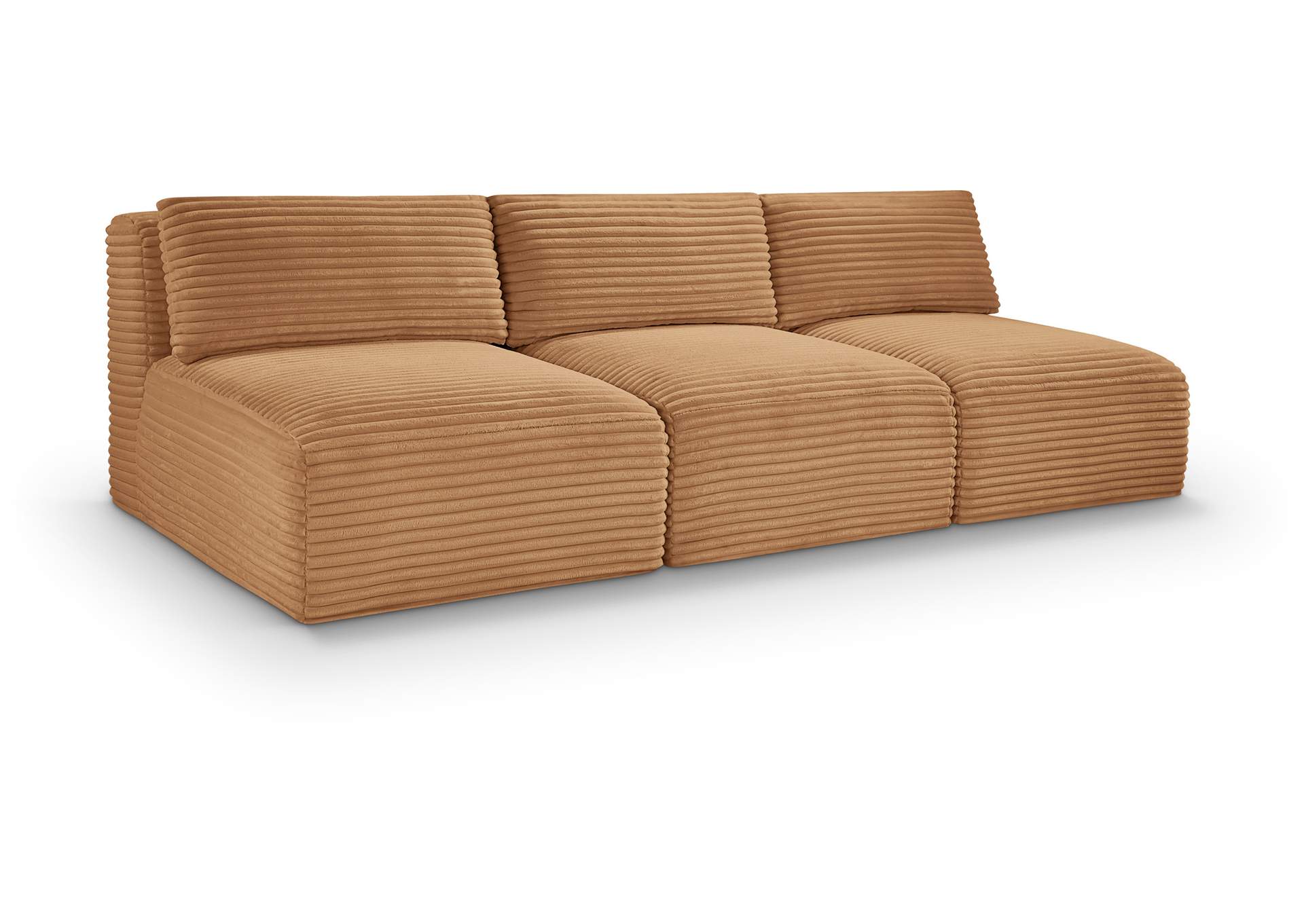 Shaggy Saddle Corduroy Performance Fabric Modular Sofa