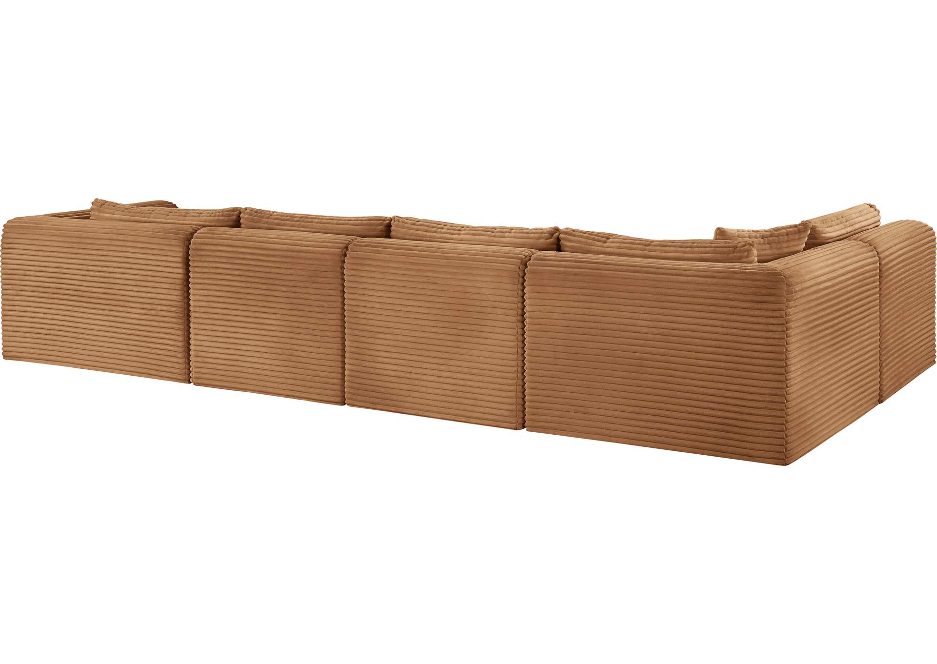 Shaggy Saddle Corduroy Performance Fabric Modular Sectional