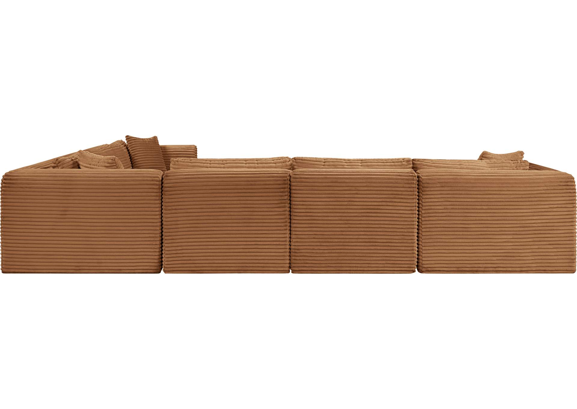 Shaggy Saddle Corduroy Performance Fabric Modular Sectional
