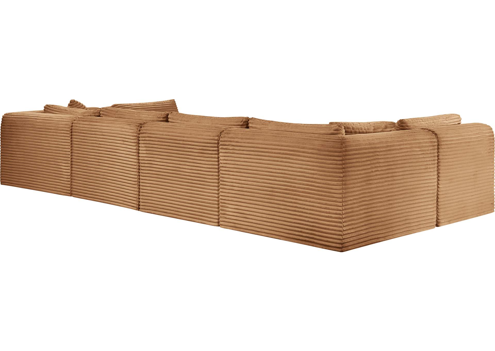 Shaggy Saddle Corduroy Performance Fabric Modular Sectional