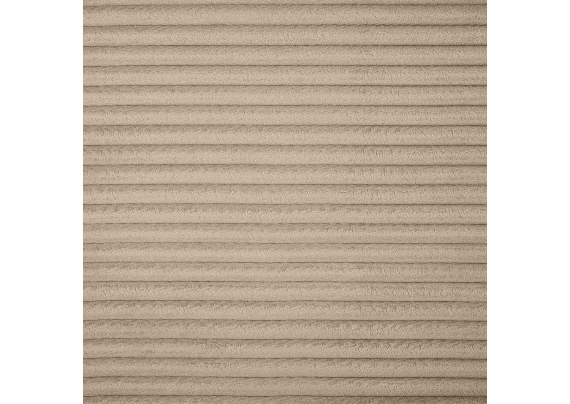 Shaggy Taupe Corduroy Performance Fabric Modular Sectional
