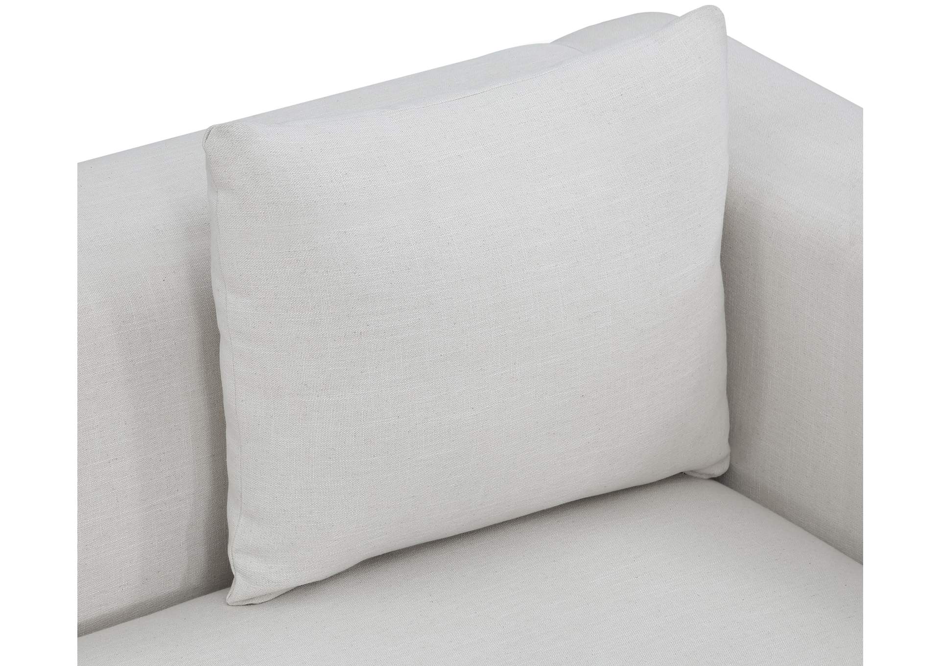 Alfie Cream Linen Textured Fabic Loveseat