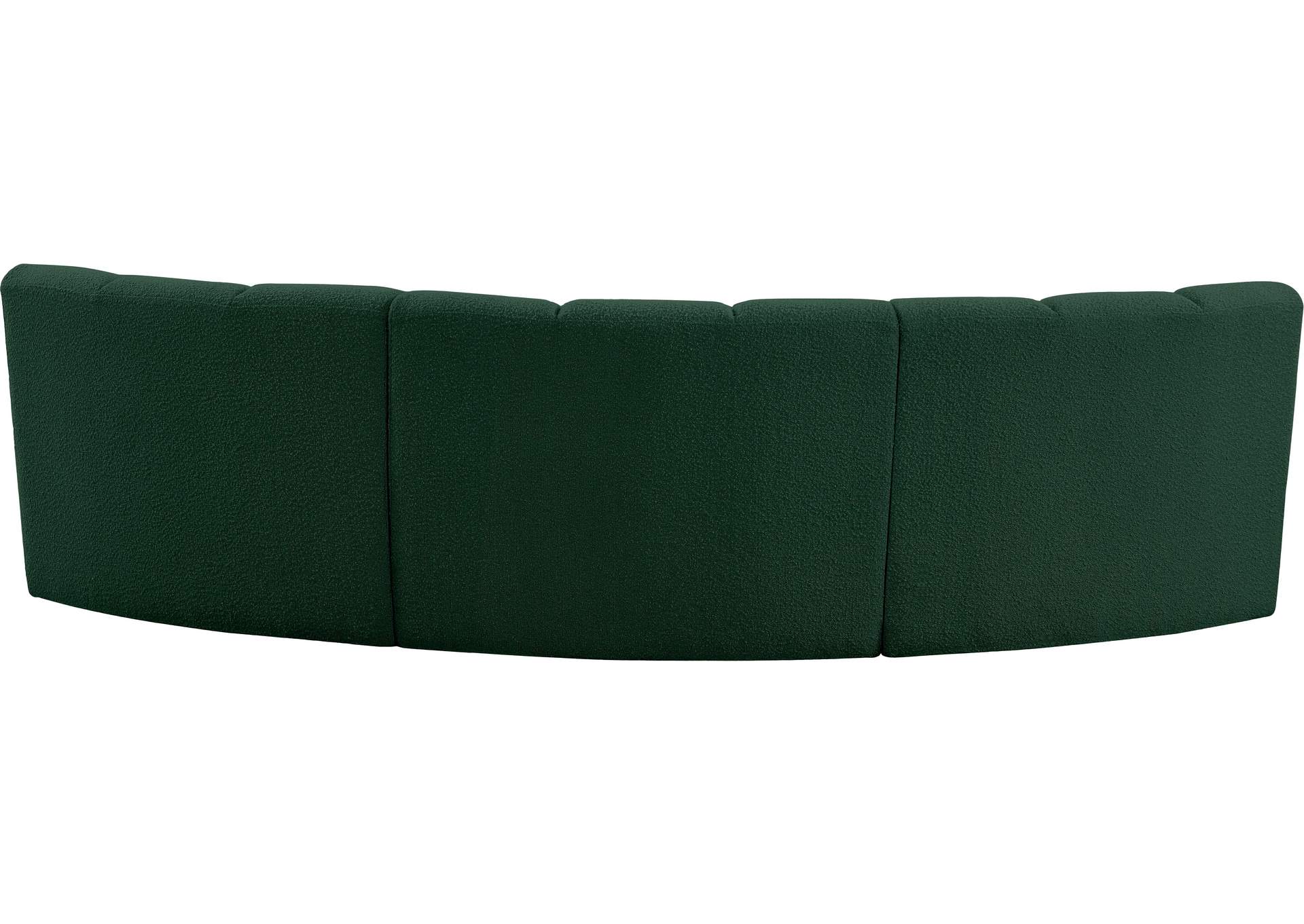 Infinity Green Boucle Fabric 3 Piece Modular Sectional