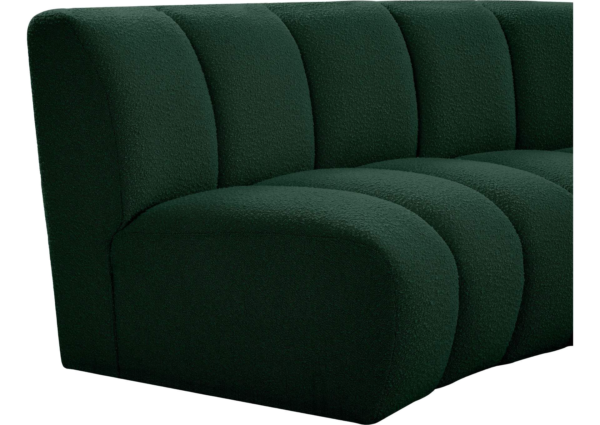 Infinity Green Boucle Fabric 8 Piece Modular Sectional