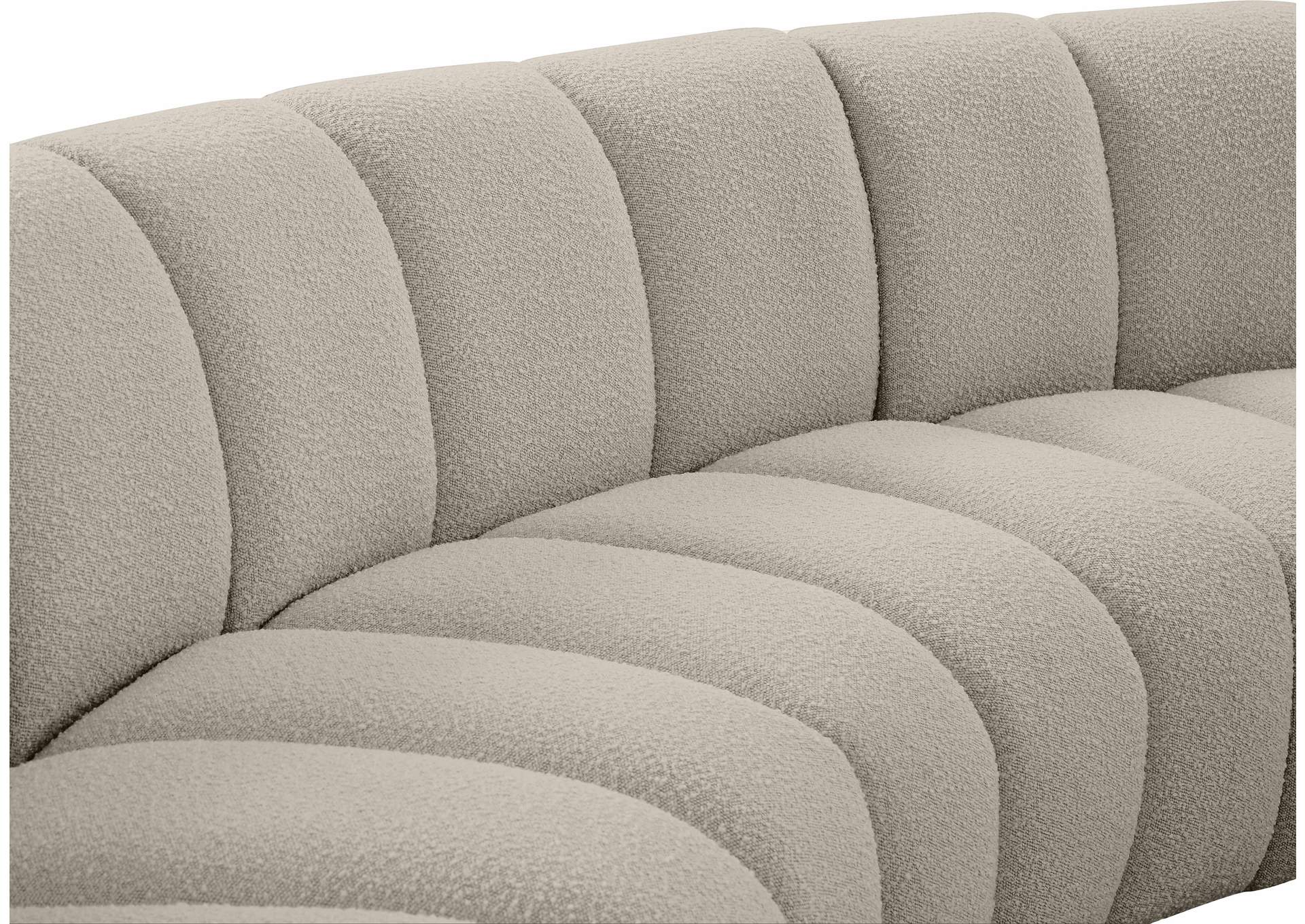 Infinity Brown Boucle Fabric 11 Piece Modular Sectional