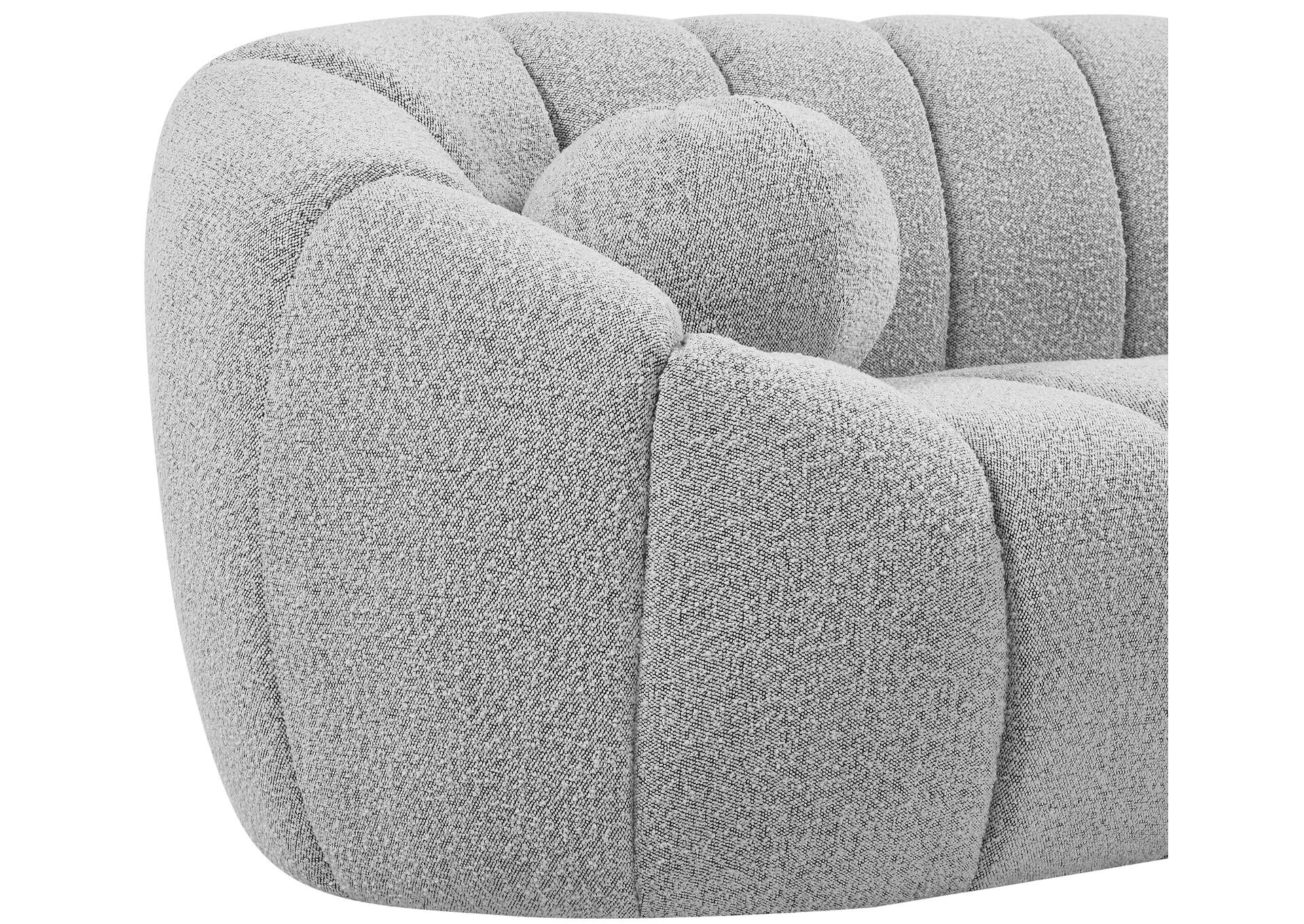 Elijah Grey Boucle Fabric Loveseat