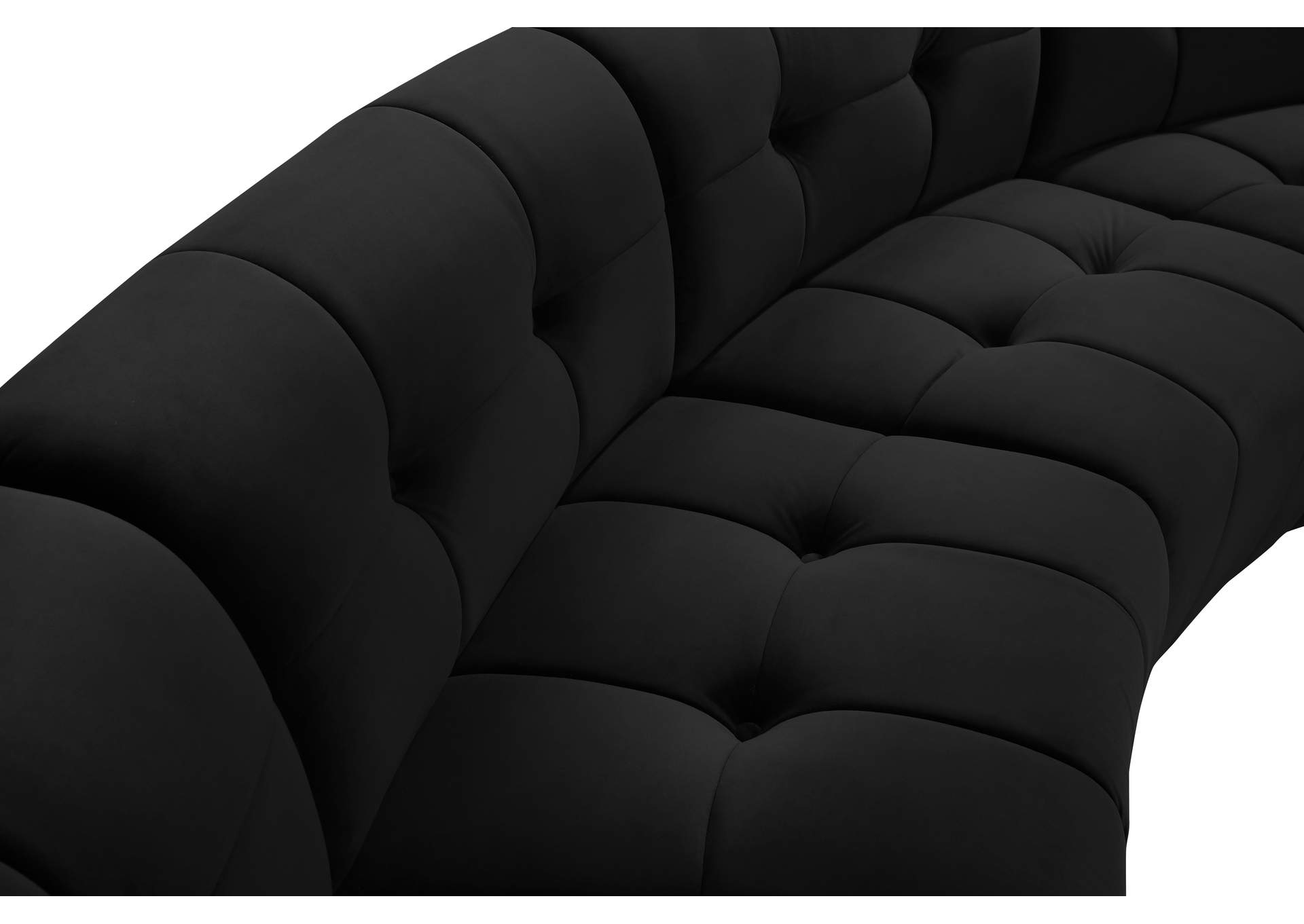 Limitless Black Velvet 14 Piece Modular Sectional