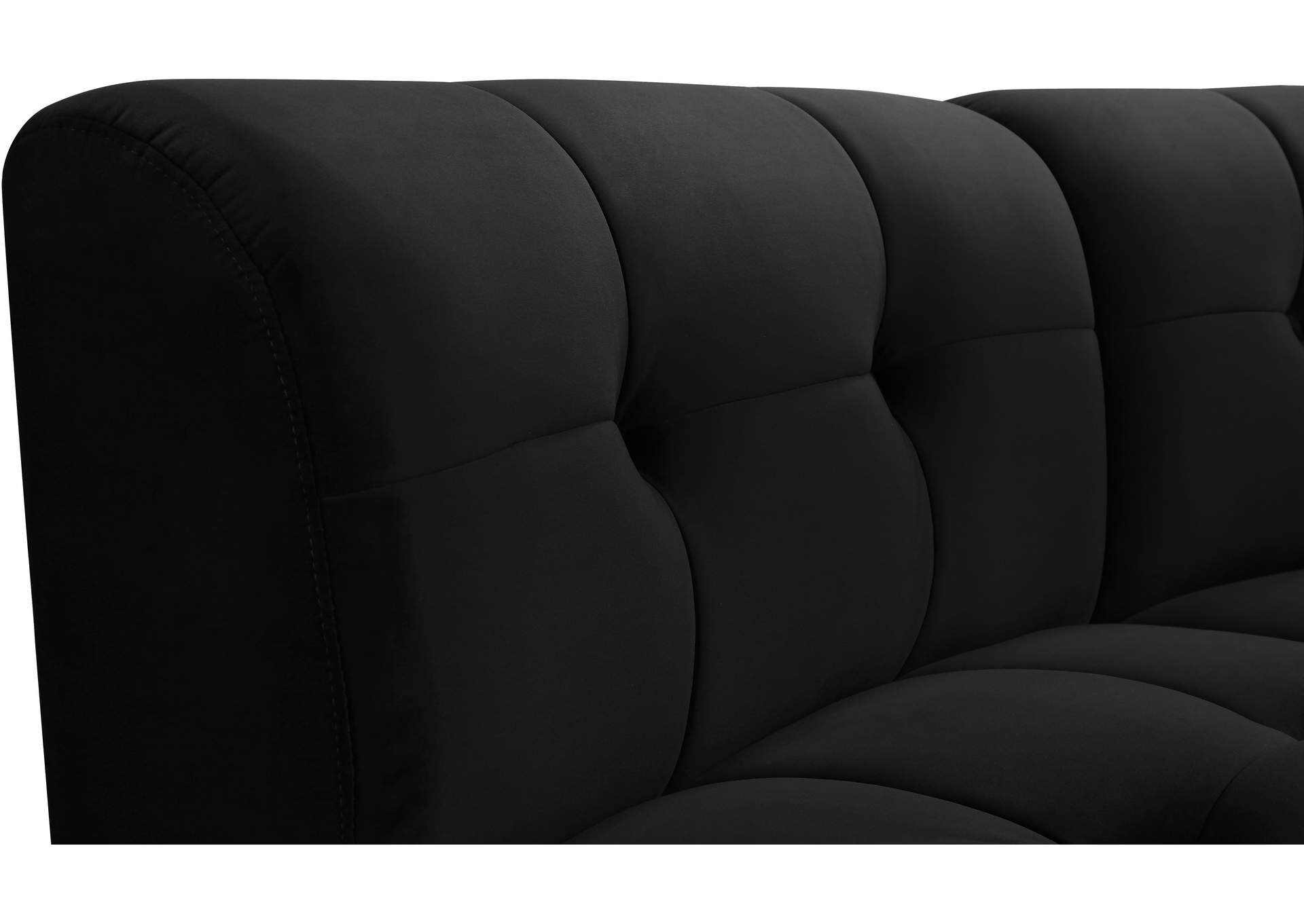 Limitless Black Velvet 8 Piece Modular Sectional