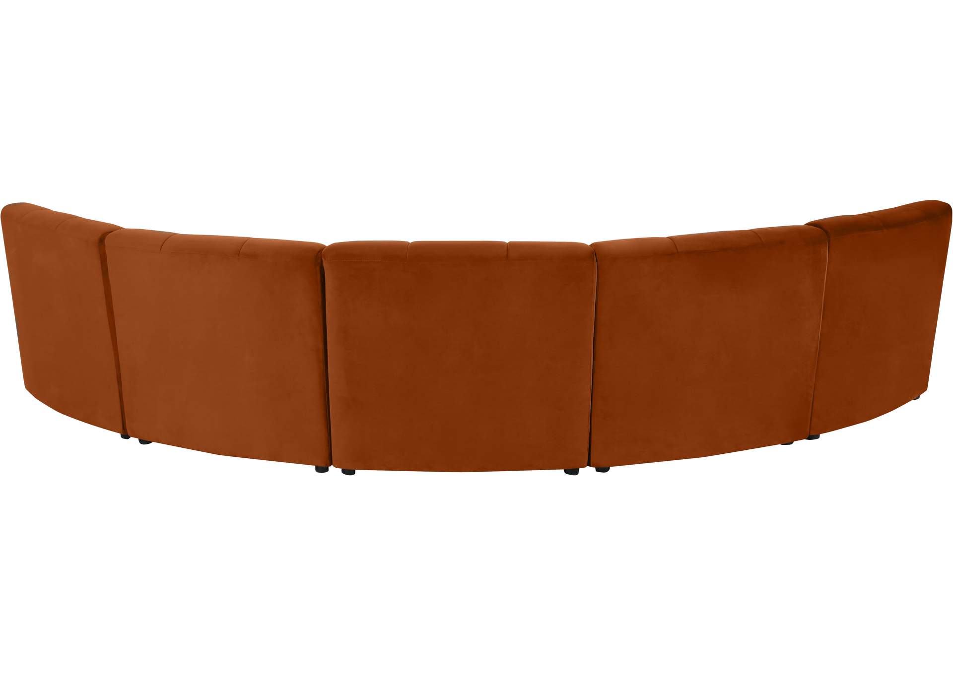 Limitless Cognac Velvet 5 Piece Modular Sectional