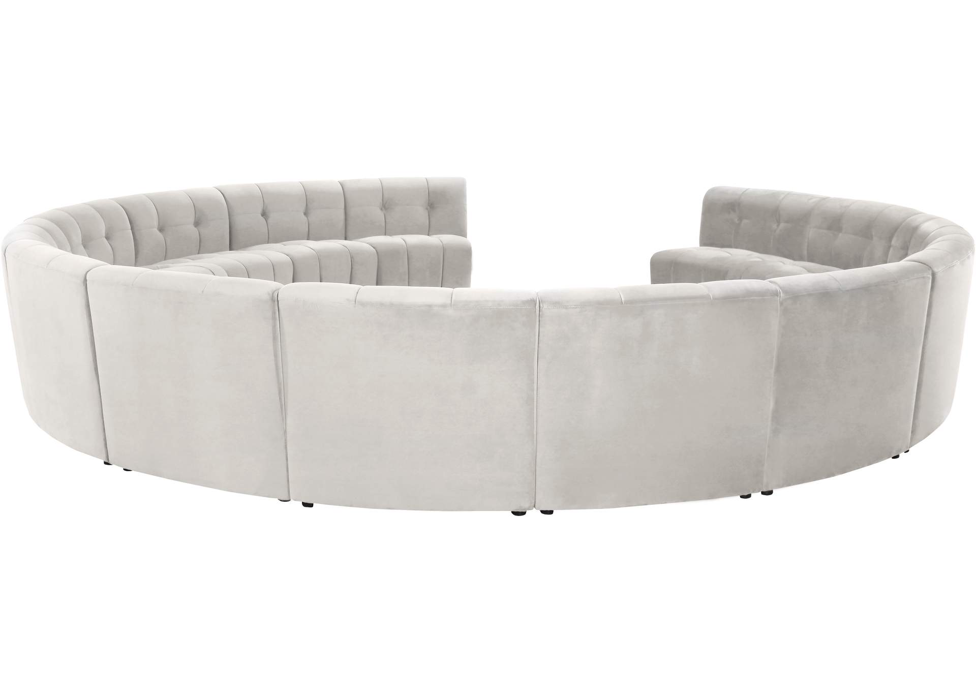 Limitless Cream Velvet 14 Piece Modular Sectional